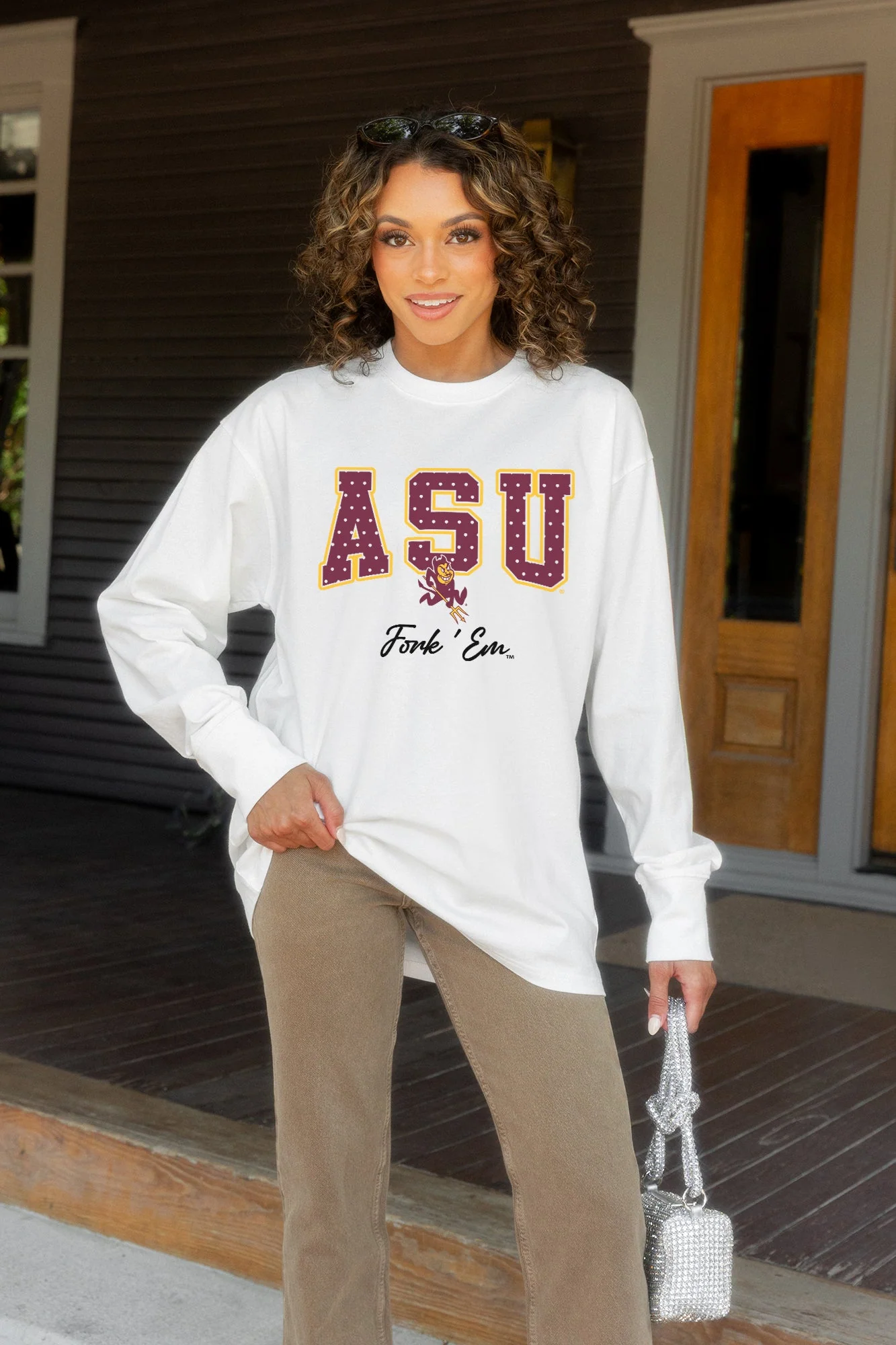 ARIZONA STATE SUN DEVILS SWEET SPOT ESSENTIAL RELAXED FIT LONG SLEEVE TEE