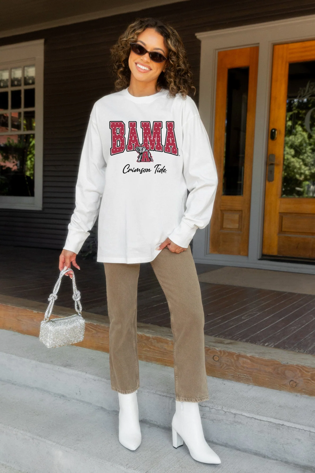 ALABAMA CRIMSON TIDE SWEET SPOT ESSENTIAL RELAXED FIT LONG SLEEVE TEE