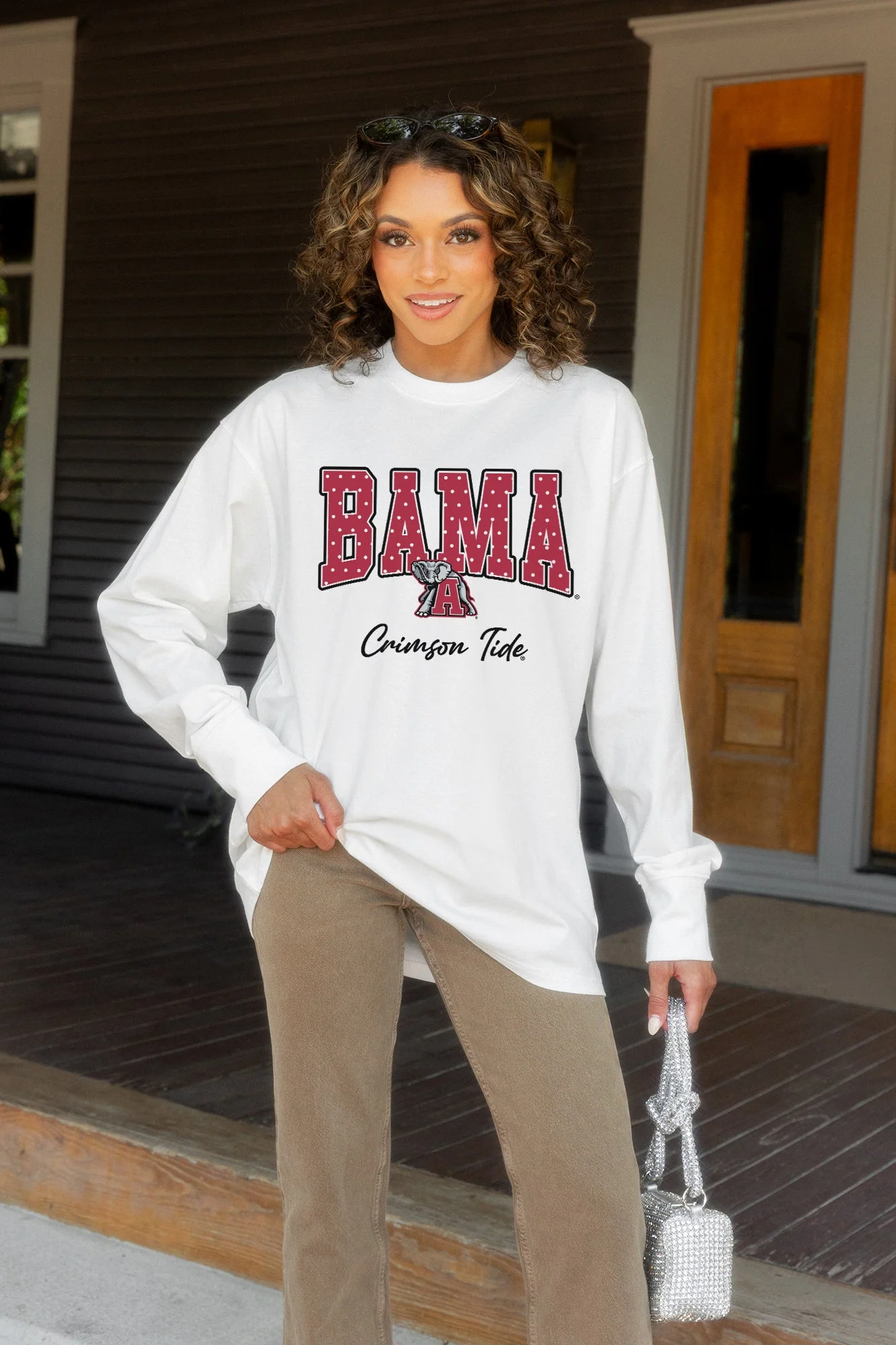 ALABAMA CRIMSON TIDE SWEET SPOT ESSENTIAL RELAXED FIT LONG SLEEVE TEE
