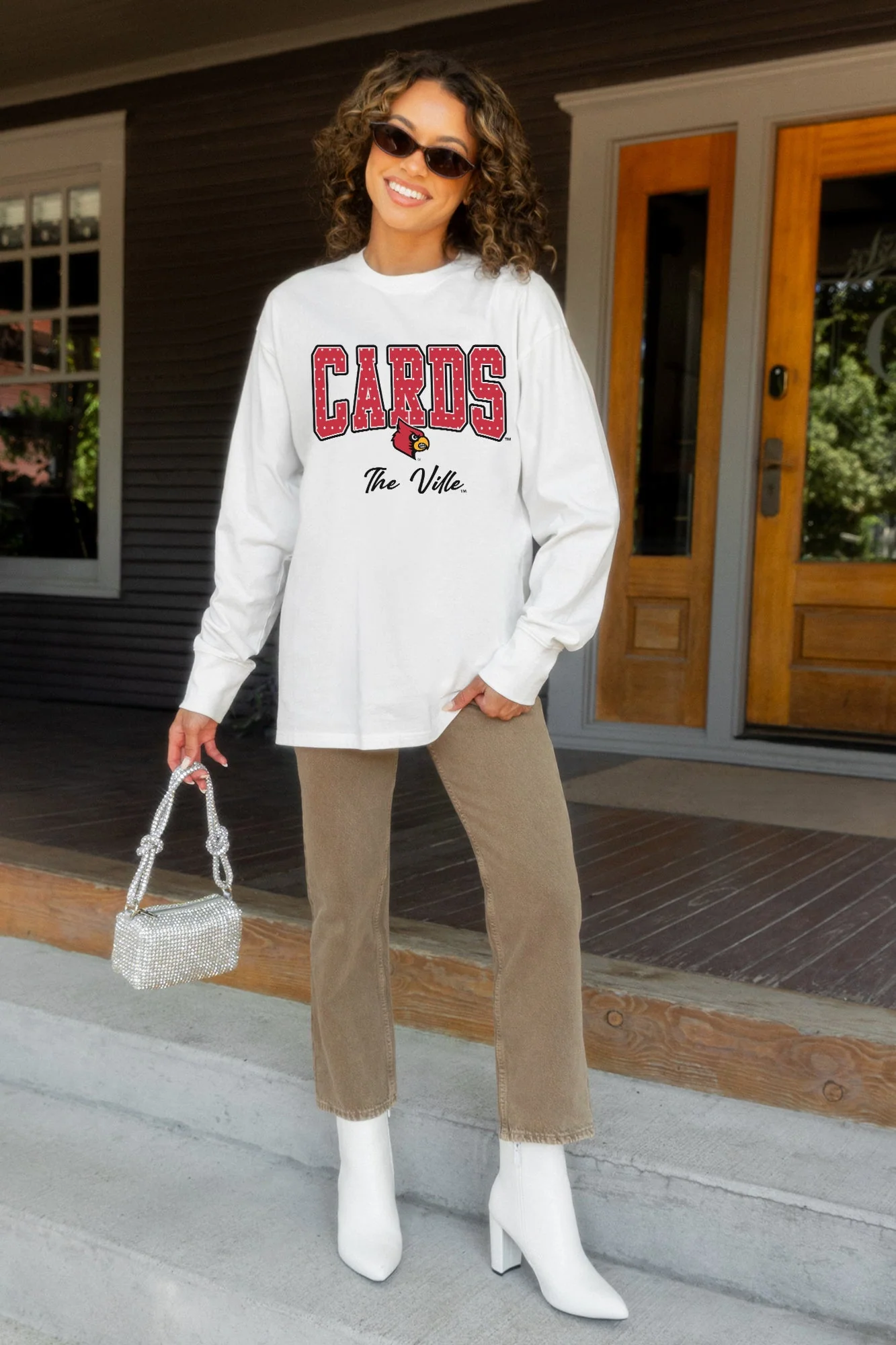 LOUISVILLE CARDINALS SWEET SPOT ESSENTIAL RELAXED FIT LONG SLEEVE TEE