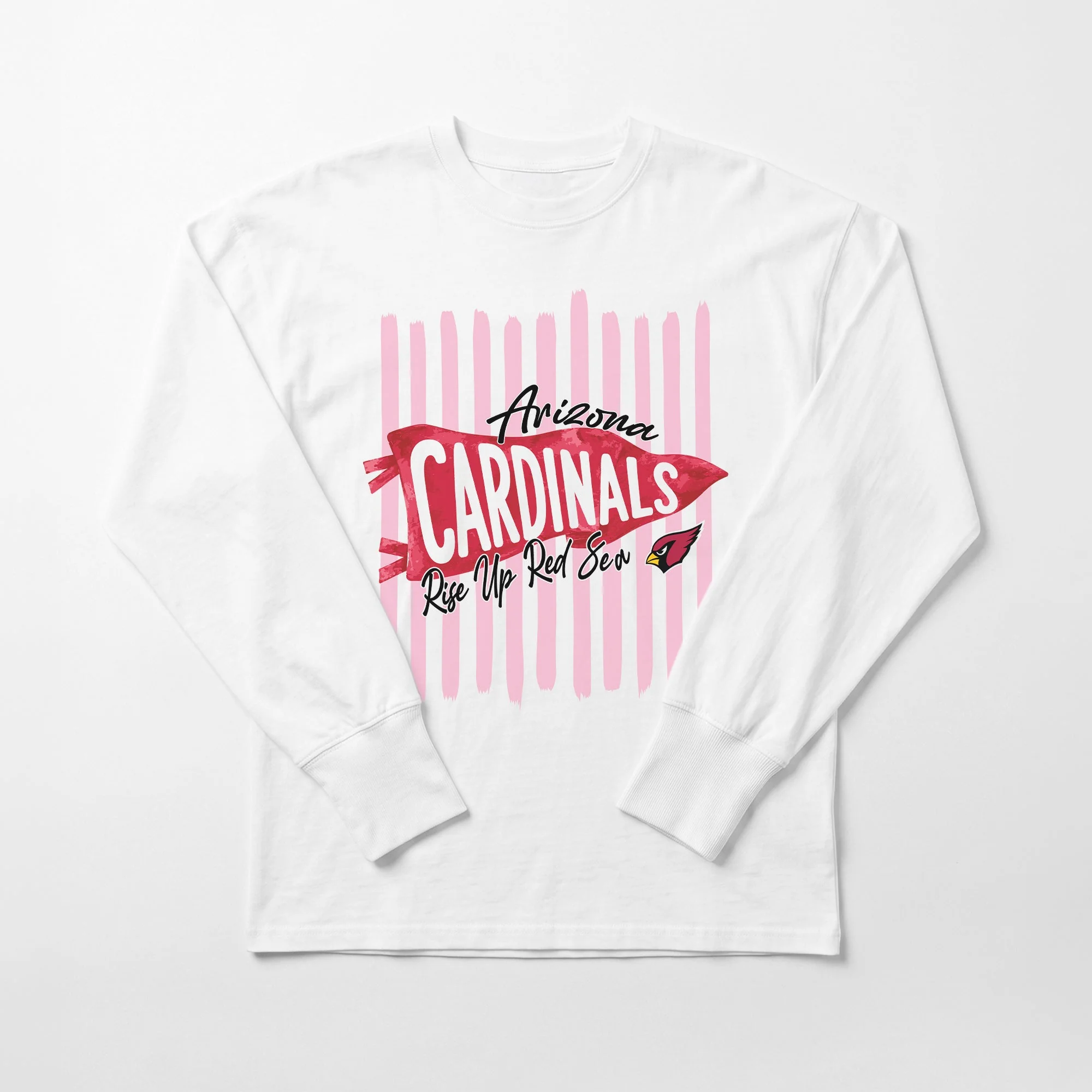 ARIZONA CARDINALS RALLY STRIPE OVERSIZED LONG SLEEVE TEE 6 ARIZONA CARDINALS RALLY STRIPE OVERSIZED LONG SLEEVE TEE