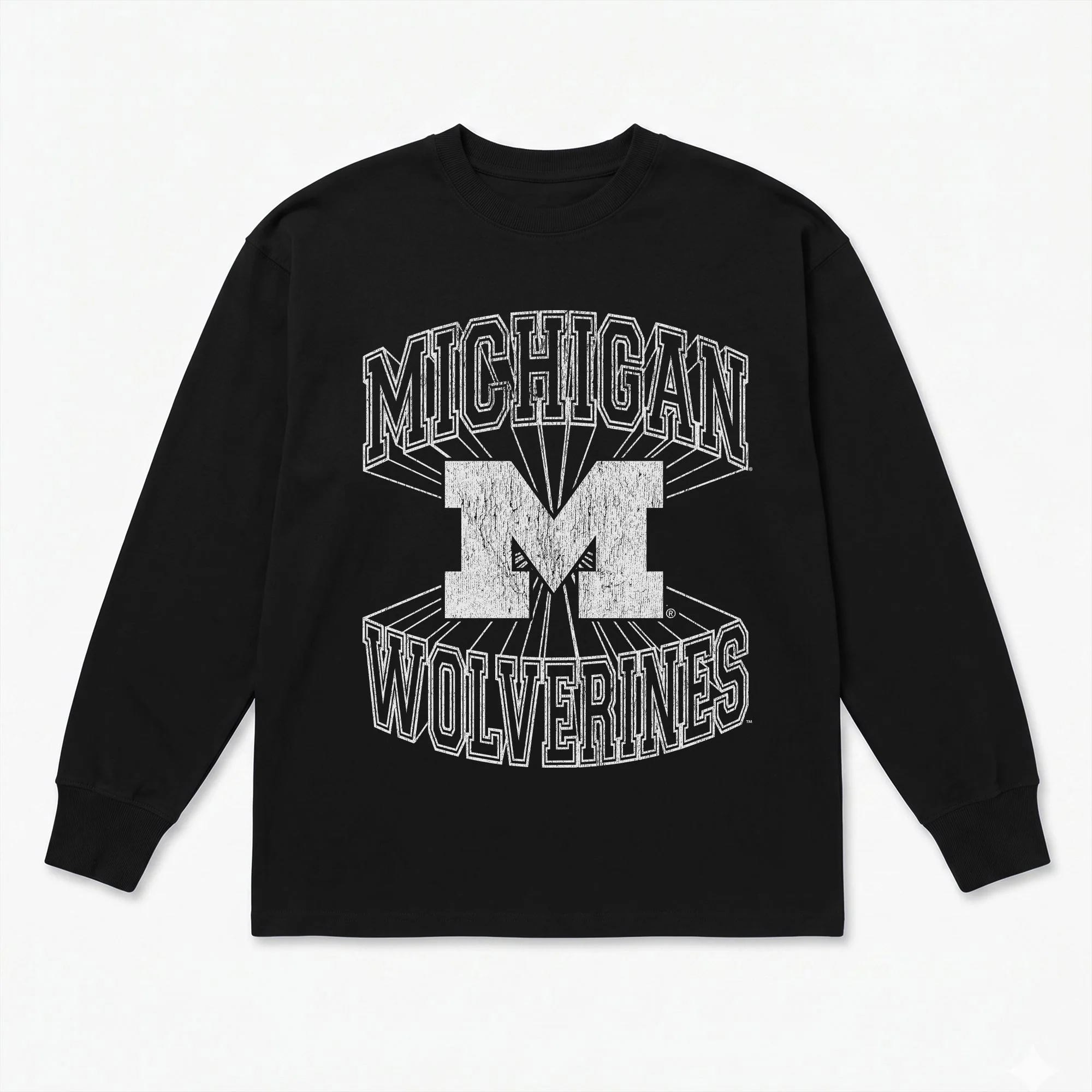 MICHIGAN WOLVERINES SPOTLIGHT ESSENTIAL RELAXED FIT LONG SLEEVE TEE 6 MICHIGAN WOLVERINES SPOTLIGHT ESSENTIAL RELAXED FIT LONG SLEEVE TEE