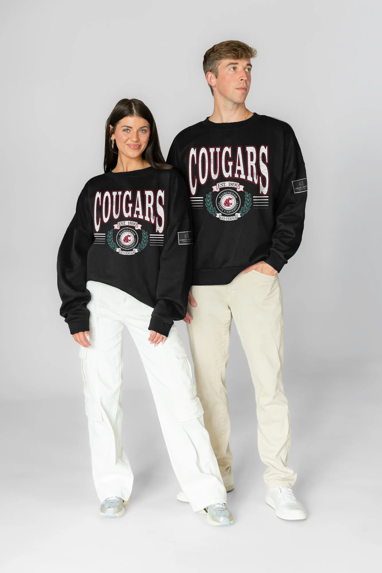 WASHINGTON STATE COUGARS HONOR BOUND BLACK LABEL PREMIUM FLEECE CREWNECK 4 WASHINGTON STATE COUGARS HONOR BOUND BLACK LABEL PREMIUM FLEECE CREWNECK