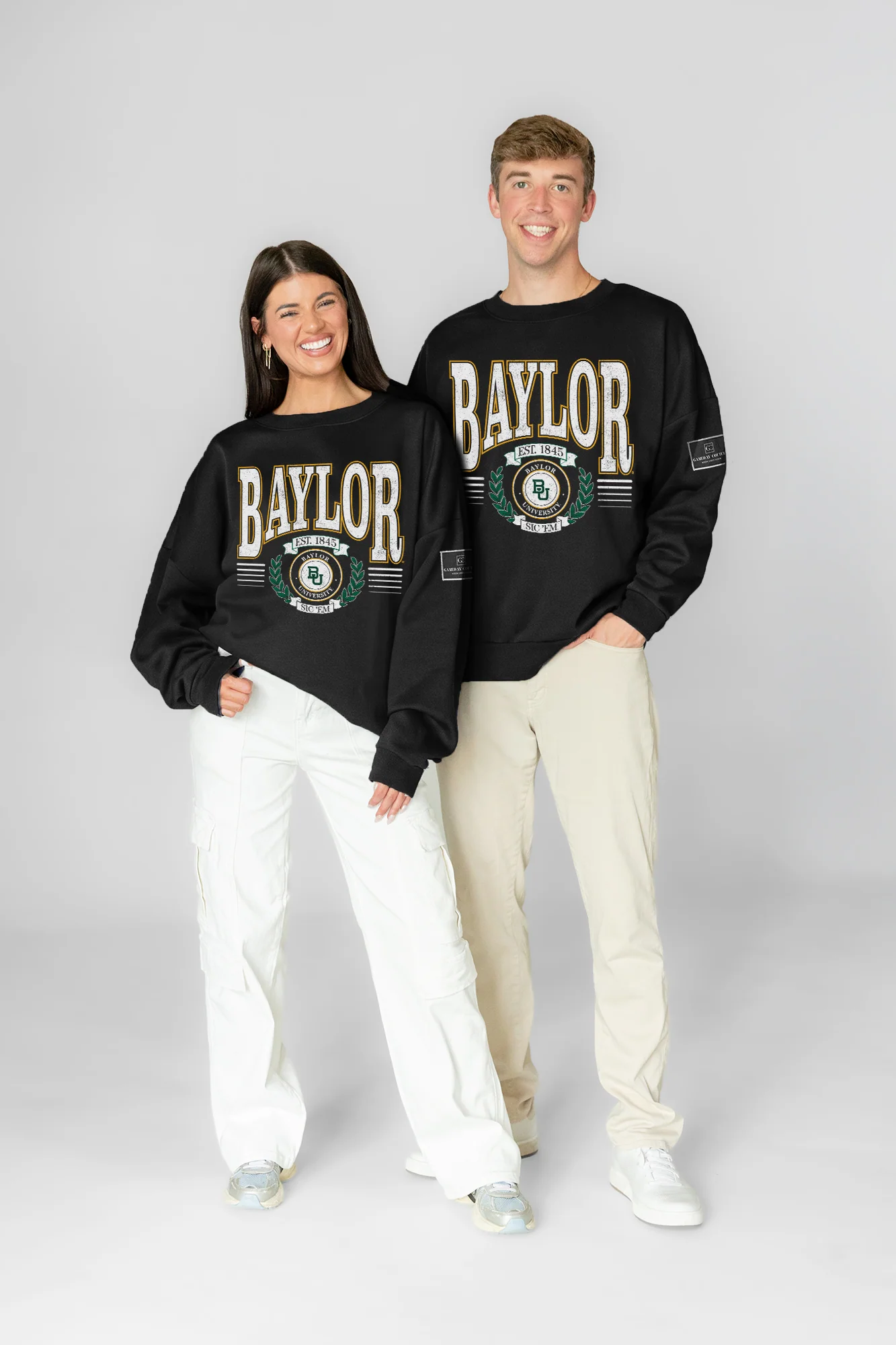 BAYLOR BEARS HONOR BOUND BLACK LABEL PREMIUM FLEECE CREWNECK