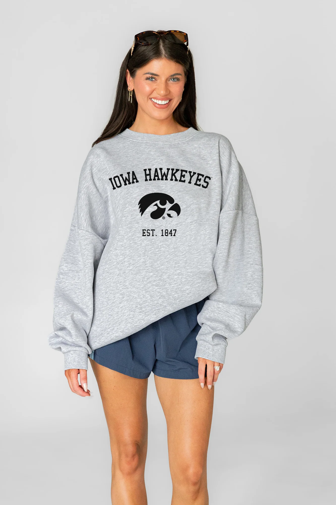 IOWA HAWKEYES CAMPUS ENERGY PREMIUM FLEECE UNISEX CREWNECK PULLOVER 1 IOWA HAWKEYES CAMPUS ENERGY PREMIUM FLEECE UNISEX CREWNECK PULLOVER