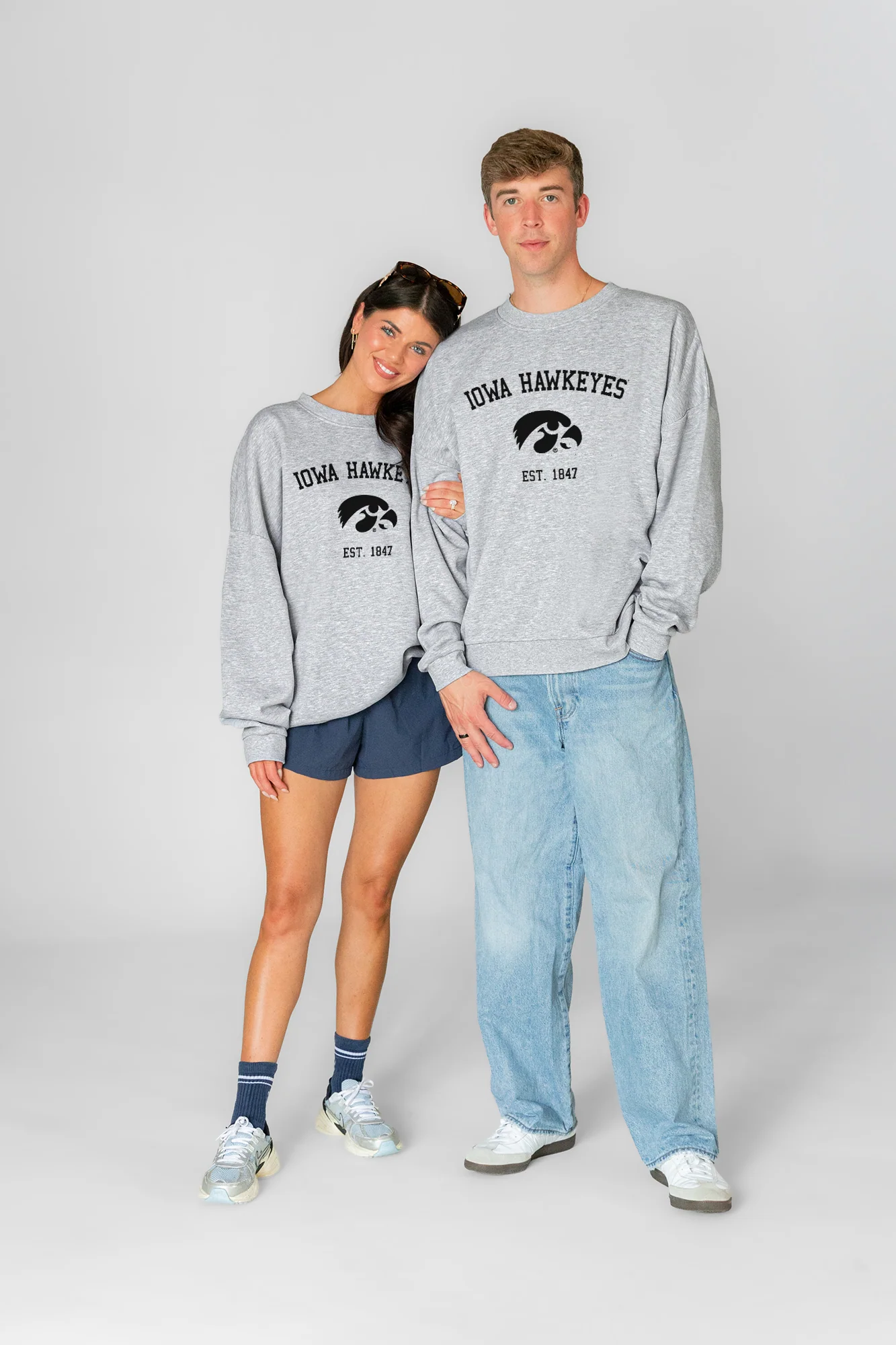 IOWA HAWKEYES CAMPUS ENERGY PREMIUM FLEECE UNISEX CREWNECK PULLOVER 2 IOWA HAWKEYES CAMPUS ENERGY PREMIUM FLEECE UNISEX CREWNECK PULLOVER