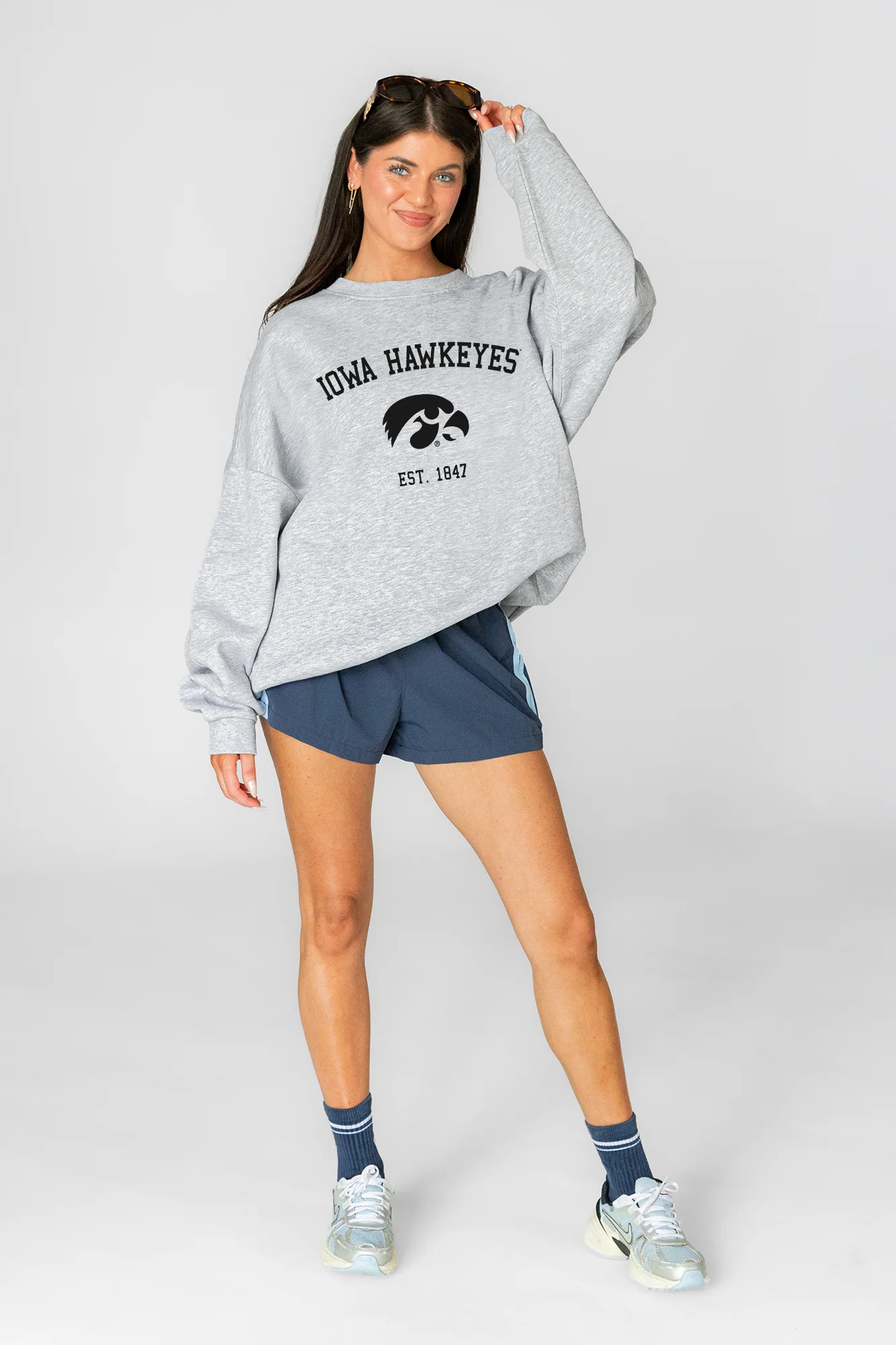 IOWA HAWKEYES CAMPUS ENERGY PREMIUM FLEECE UNISEX CREWNECK PULLOVER 3 IOWA HAWKEYES CAMPUS ENERGY PREMIUM FLEECE UNISEX CREWNECK PULLOVER