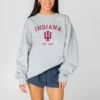 INDIANA HOOSIERS CAMPUS ENERGY PREMIUM FLEECE UNISEX CREWNECK PULLOVER 12 INDIANA HOOSIERS CAMPUS ENERGY PREMIUM FLEECE UNISEX CREWNECK PULLOVER