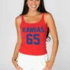 KANSAS JAYHAWKS ICON ENERGY RIBBED SCOOP NECK TANK