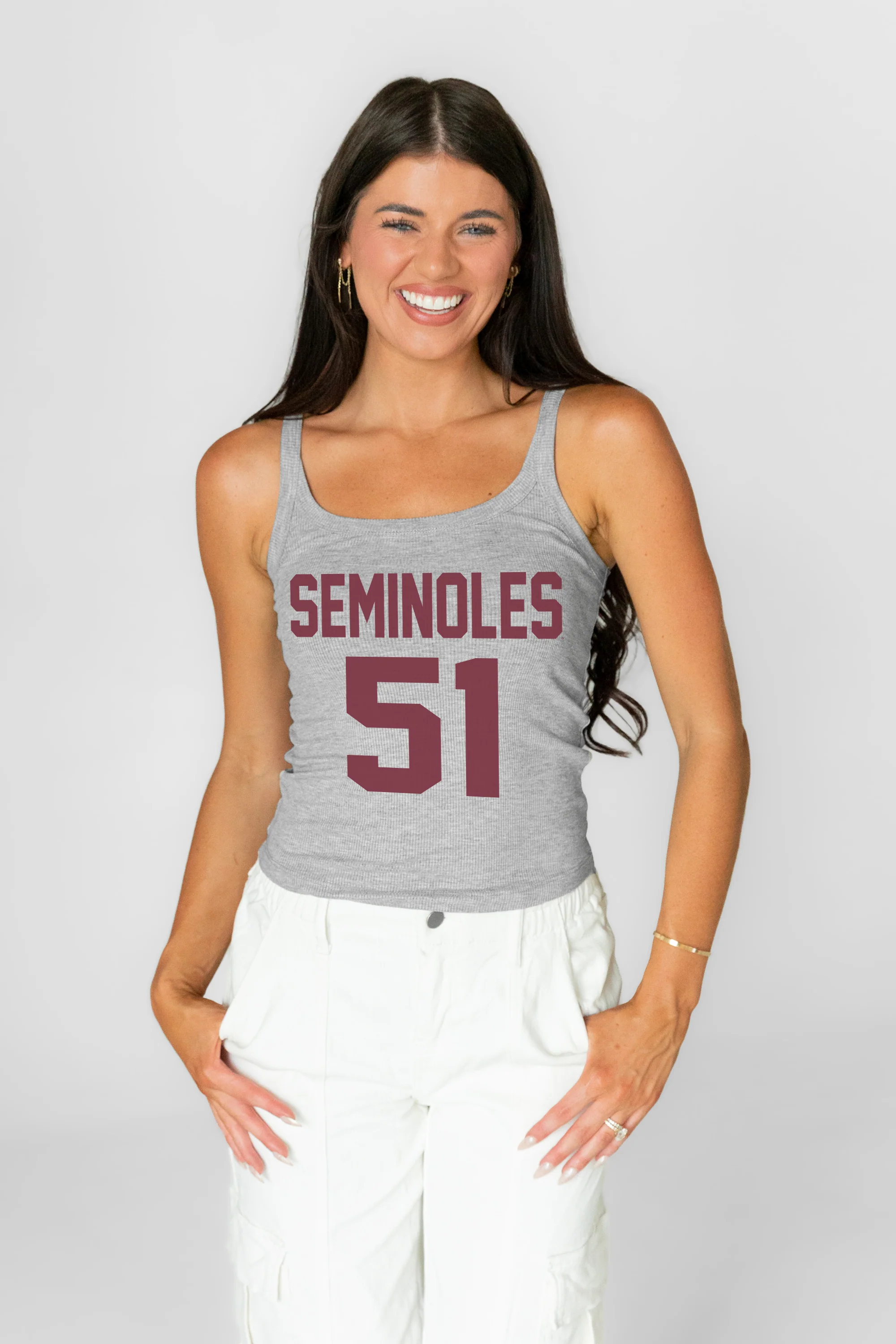 FLORIDA STATE SEMINOLES ICON ENERGY RIBBED SCOOP NECK TANK