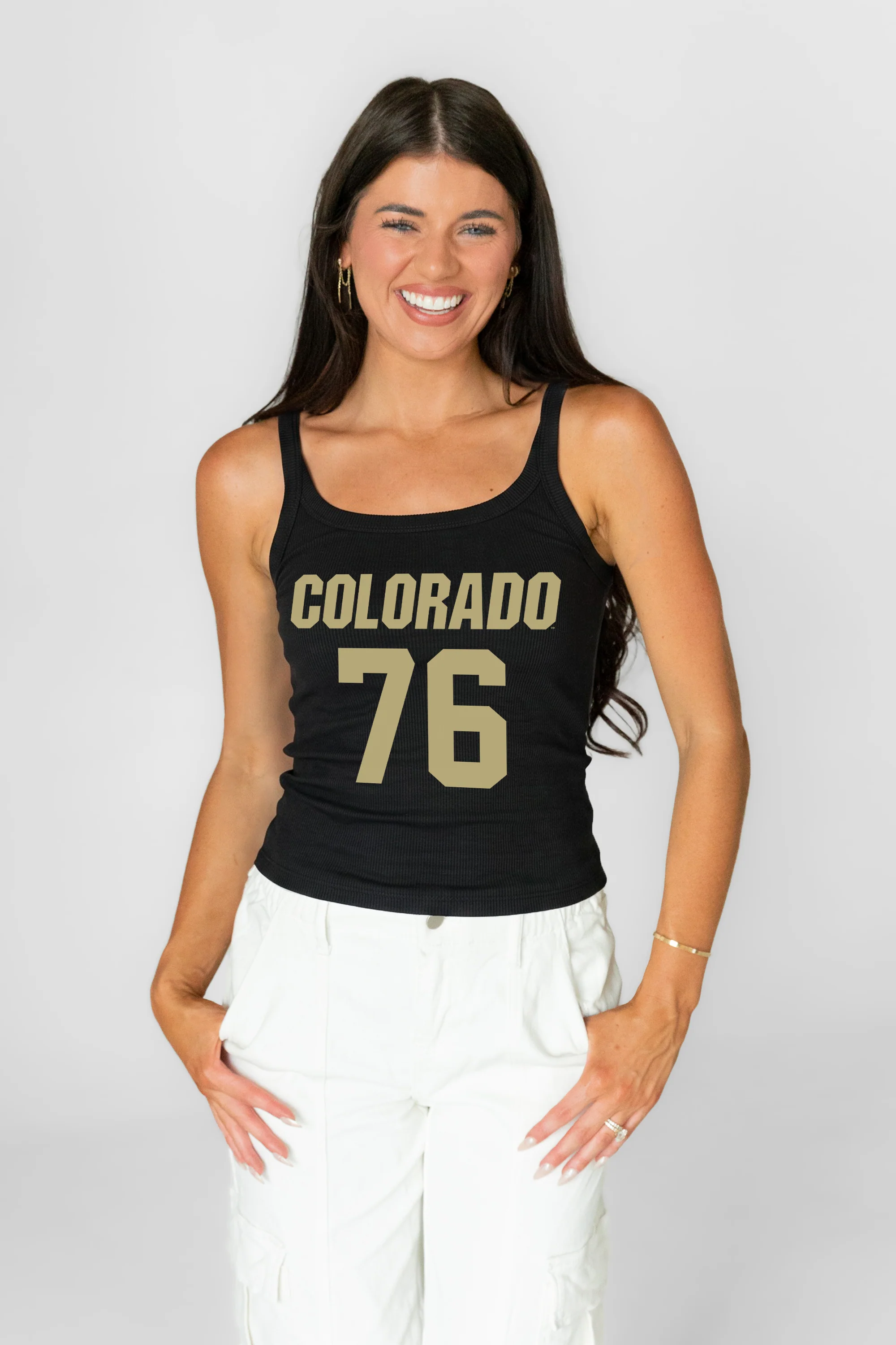 COLORADO BUFFALOES ICON ENERGY RIBBED SCOOP NECK TANK