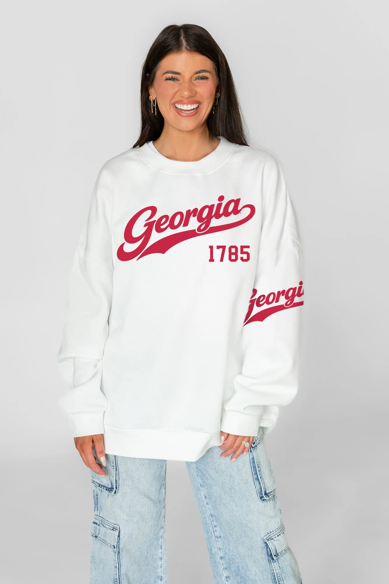 GEORGIA BULLDOGS DAY ONE PREMIUM FLEECE UNISEX CREWNECK PULLOVER