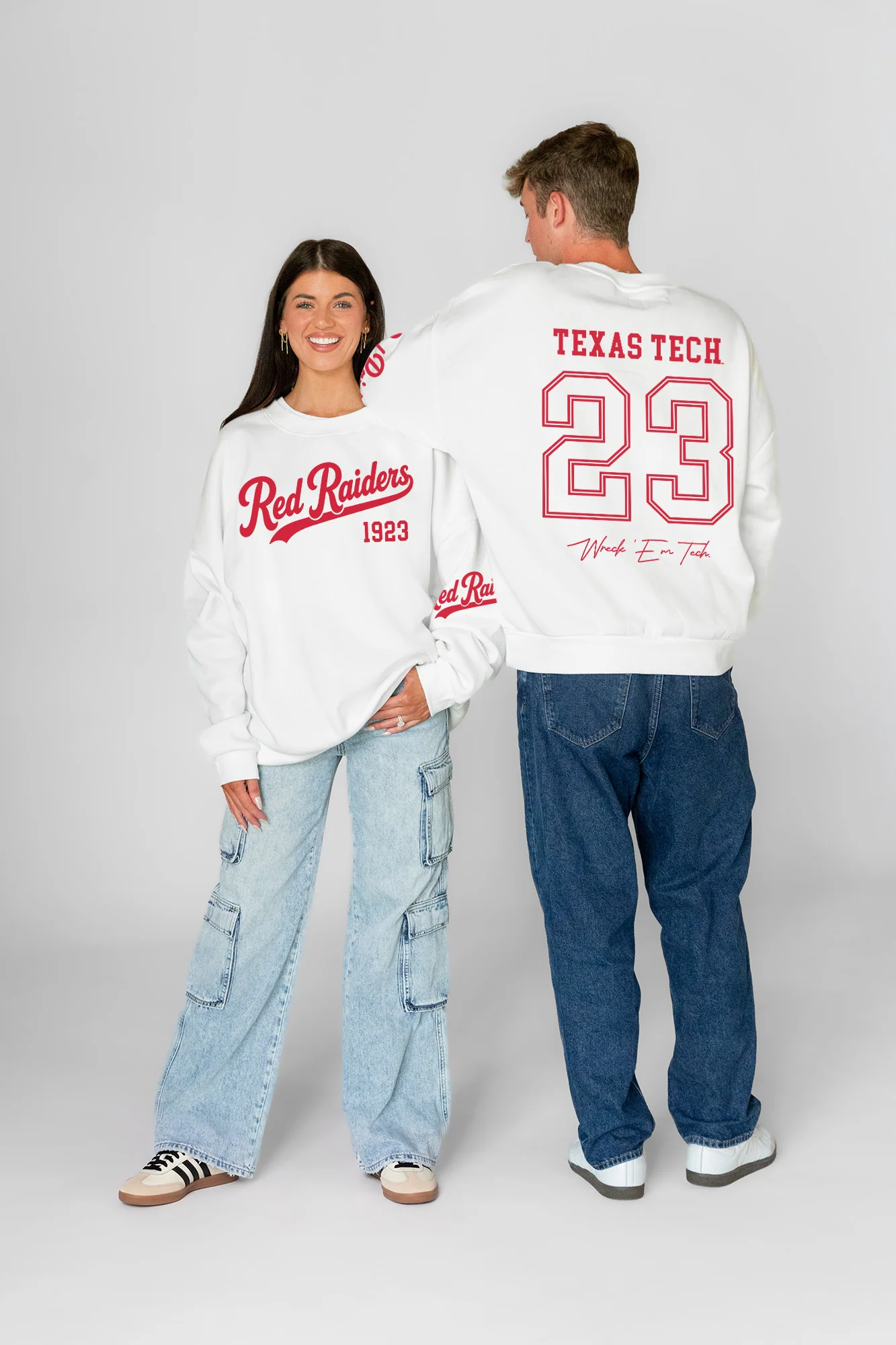 TEXAS TECH RED RAIDERS DAY ONE PREMIUM FLEECE UNISEX CREWNECK PULLOVER