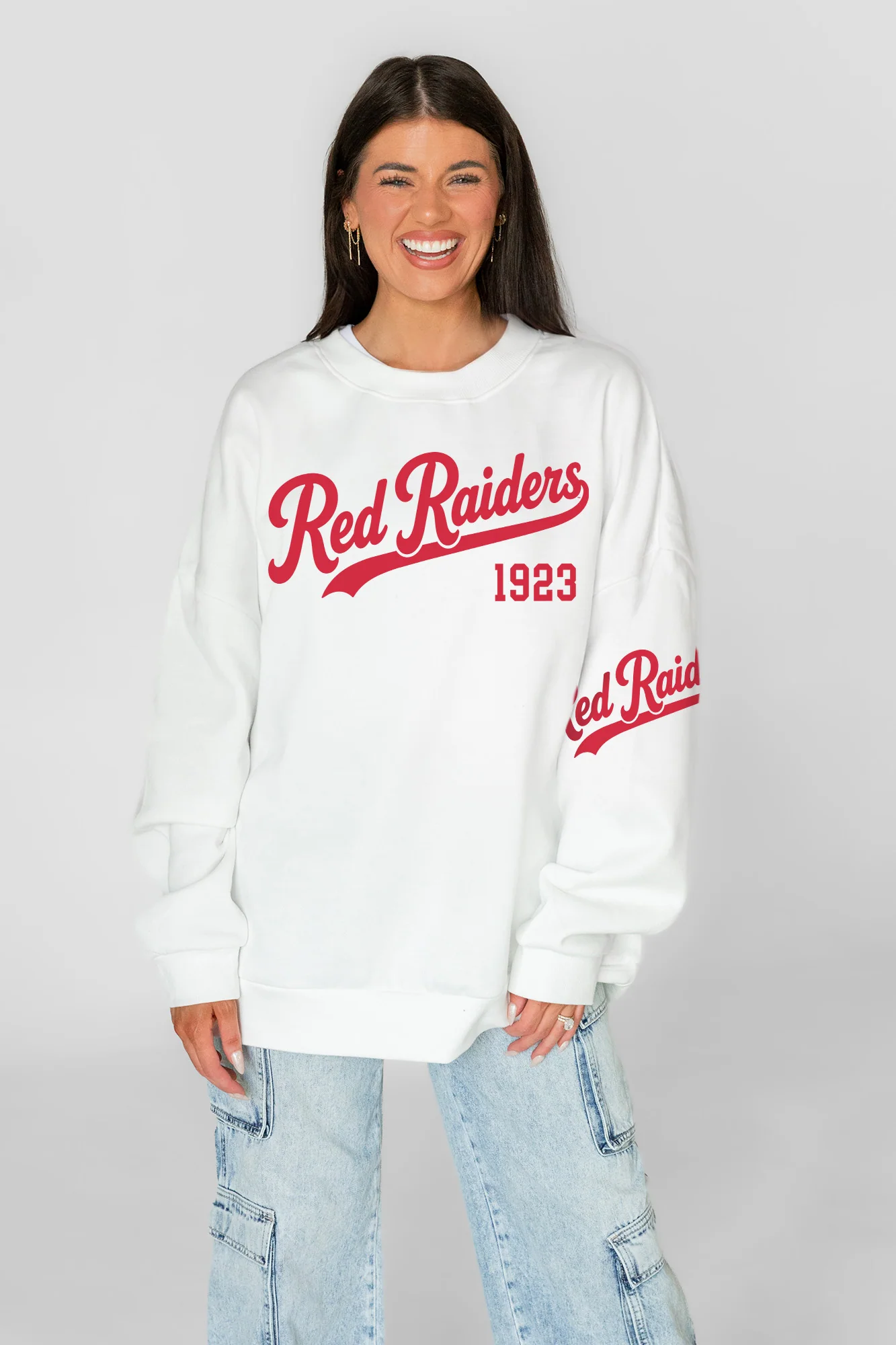 TEXAS TECH RED RAIDERS DAY ONE PREMIUM FLEECE UNISEX CREWNECK PULLOVER