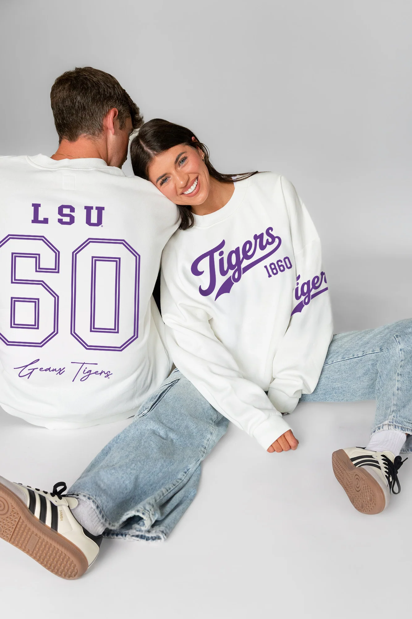 LSU TIGERS DAY ONE PREMIUM FLEECE UNISEX CREWNECK PULLOVER 3 LSU TIGERS DAY ONE PREMIUM FLEECE UNISEX CREWNECK PULLOVER