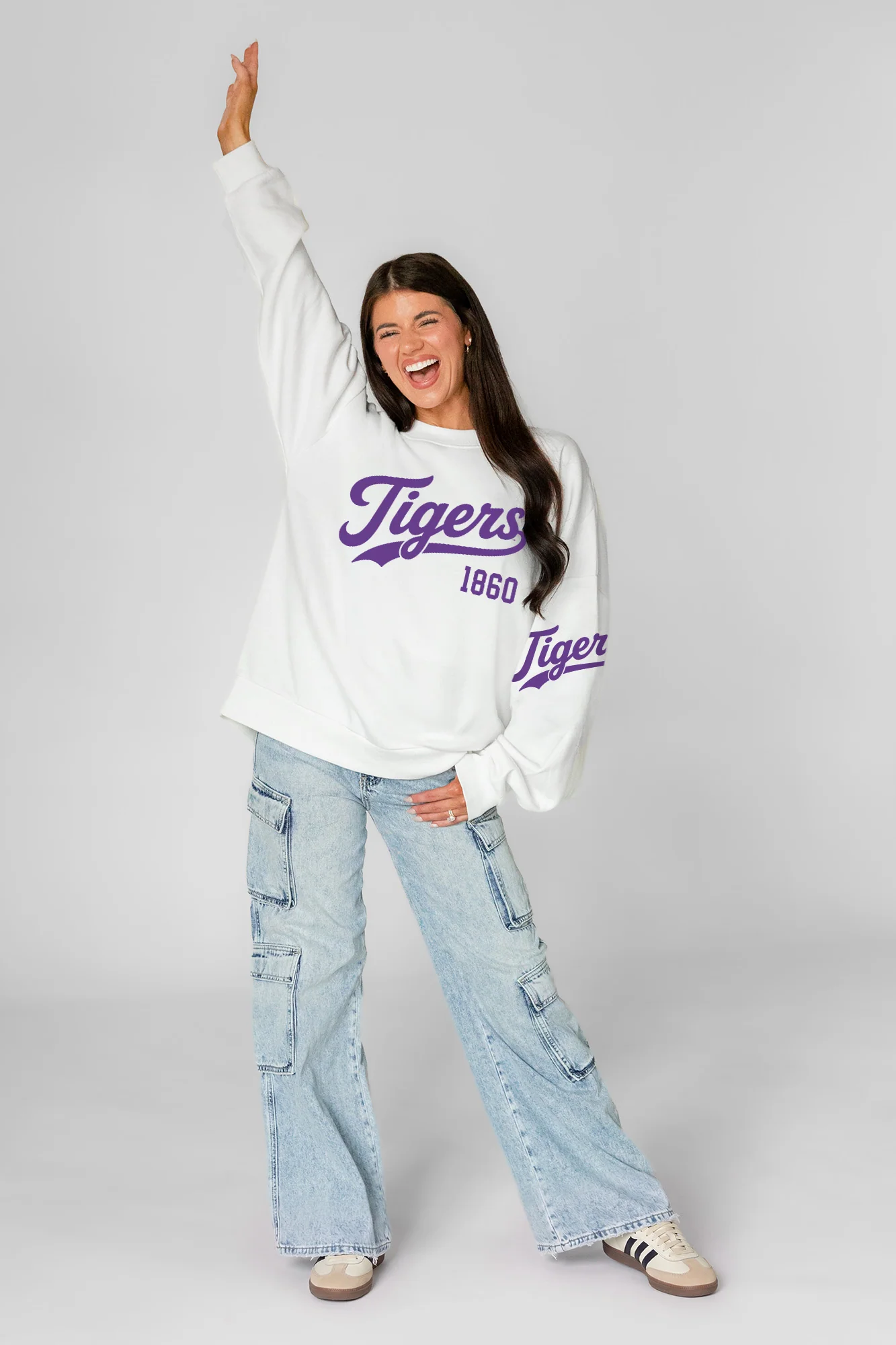 LSU TIGERS DAY ONE PREMIUM FLEECE UNISEX CREWNECK PULLOVER 4 LSU TIGERS DAY ONE PREMIUM FLEECE UNISEX CREWNECK PULLOVER