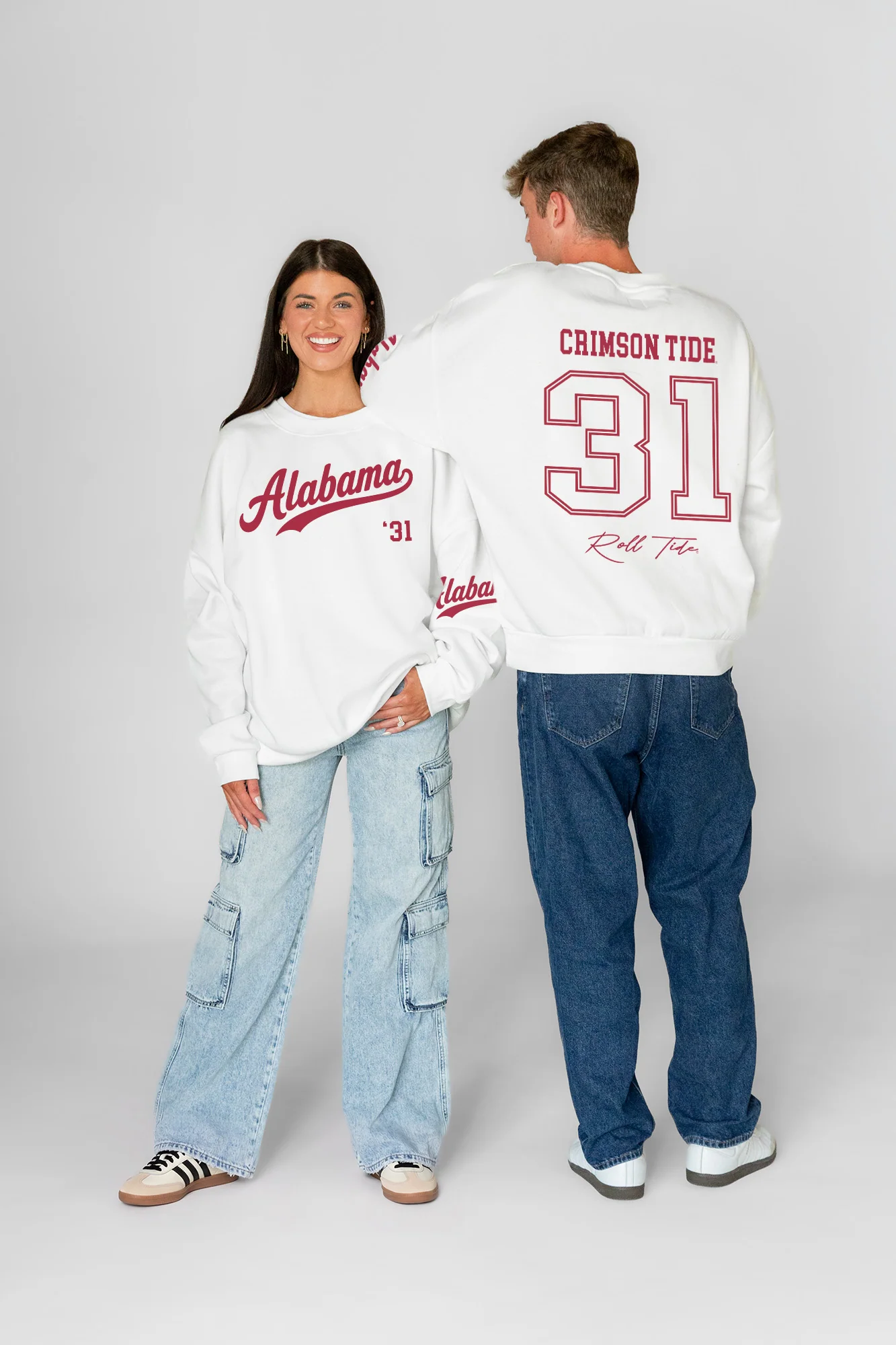 ALABAMA CRIMSON TIDE DAY ONE PREMIUM FLEECE UNISEX CREWNECK PULLOVER