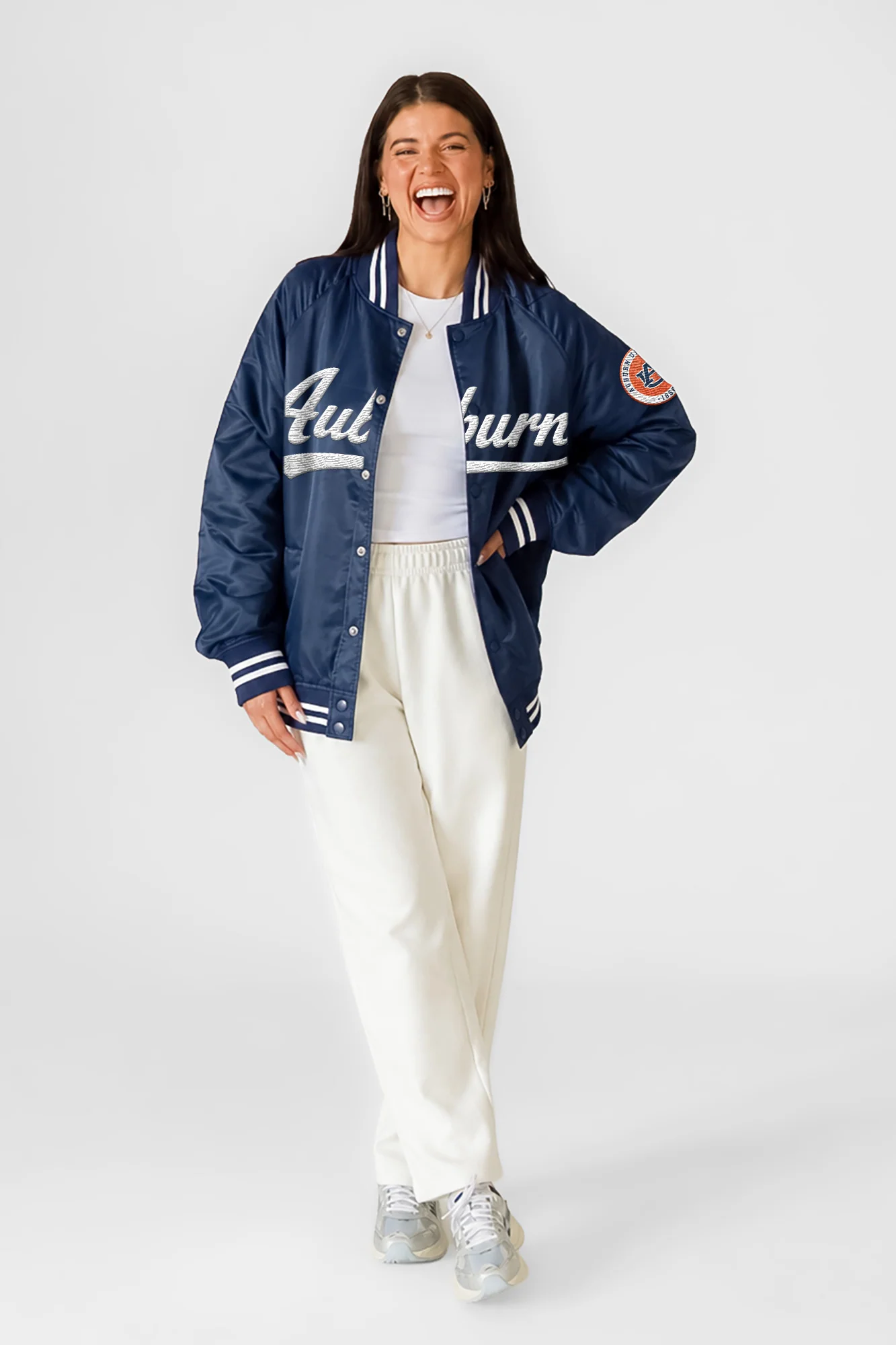AUBURN TIGERS VARSITY MUSE OVERSIZED VARSITY UNISEX JACKET
