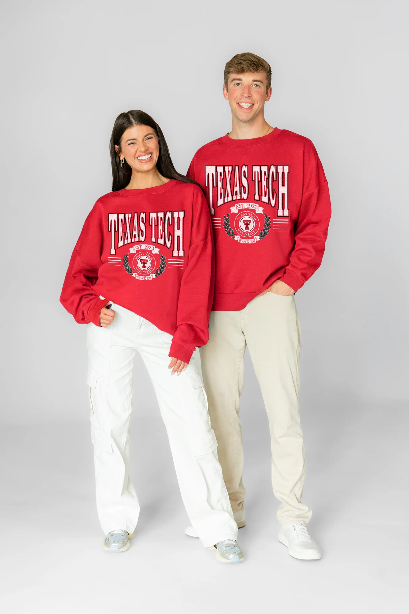 TEXAS TECH RED RAIDERS HONOR BOUND PREMIUM FLEECE CREWNECK PULLOVER
