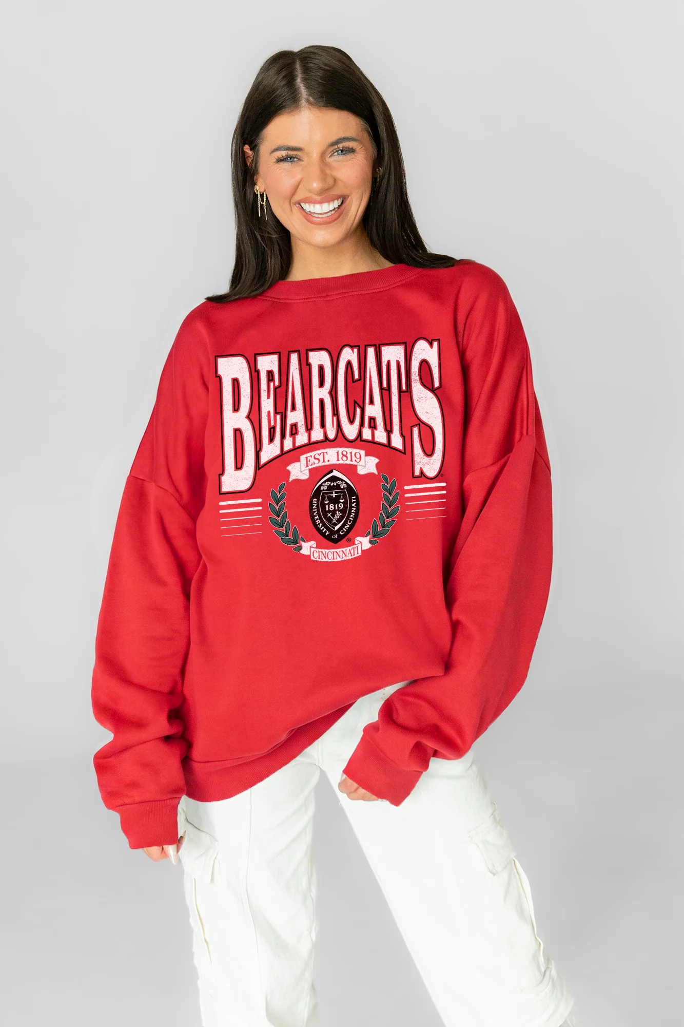 CINCINNATI BEARCATS HONOR BOUND PREMIUM FLEECE CREWNECK PULLOVER