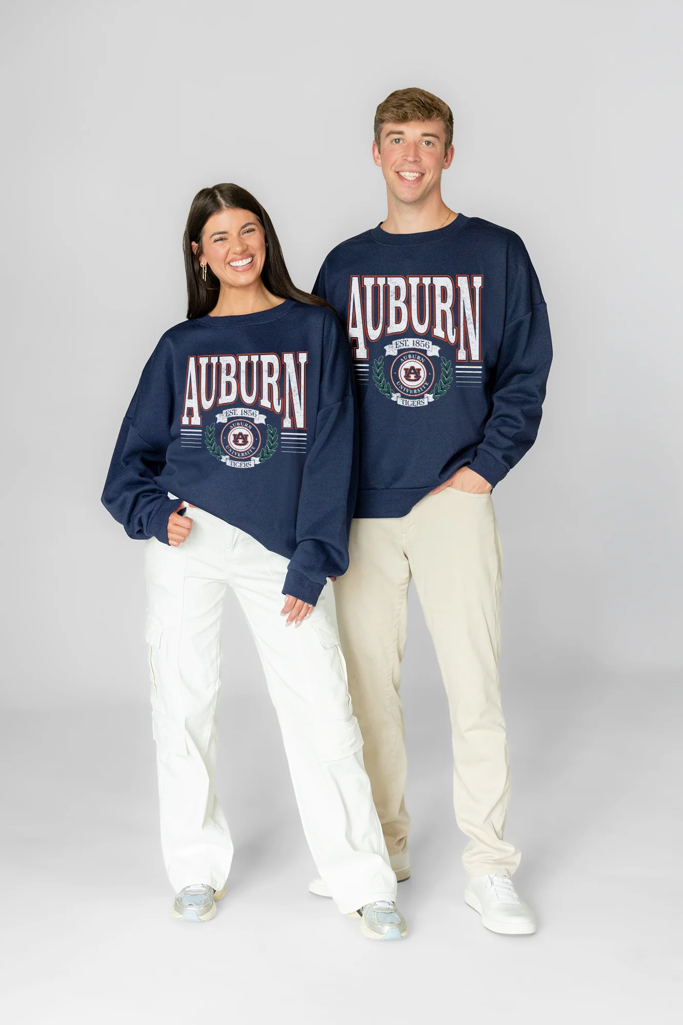 AUBURN TIGERS HONOR BOUND PREMIUM FLEECE CREWNECK PULLOVER