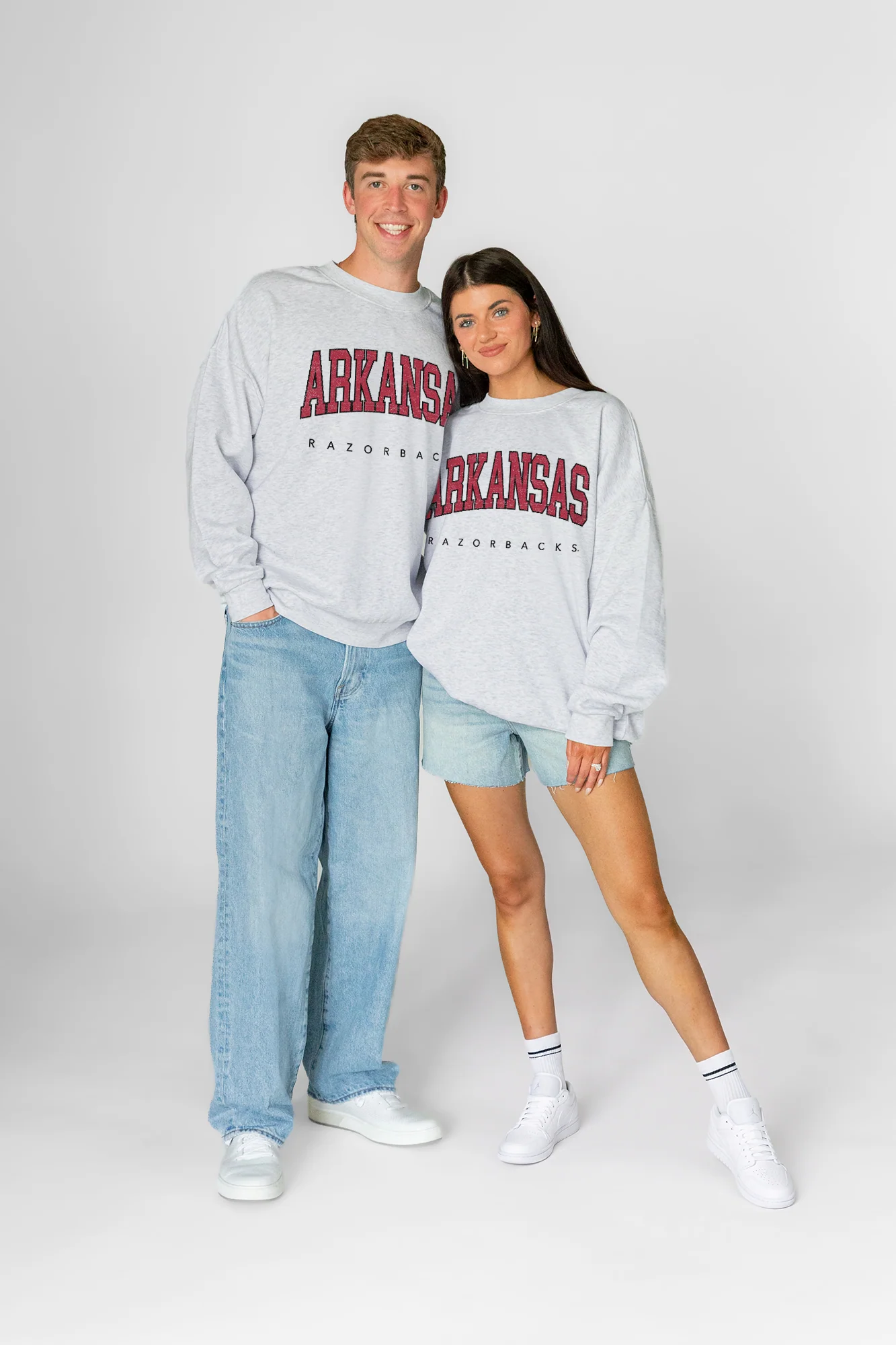 ARKANSAS RAZORBACKS NEXT MOVE PREMIUM FLEECE UNISEX CREWNECK PULLOVER