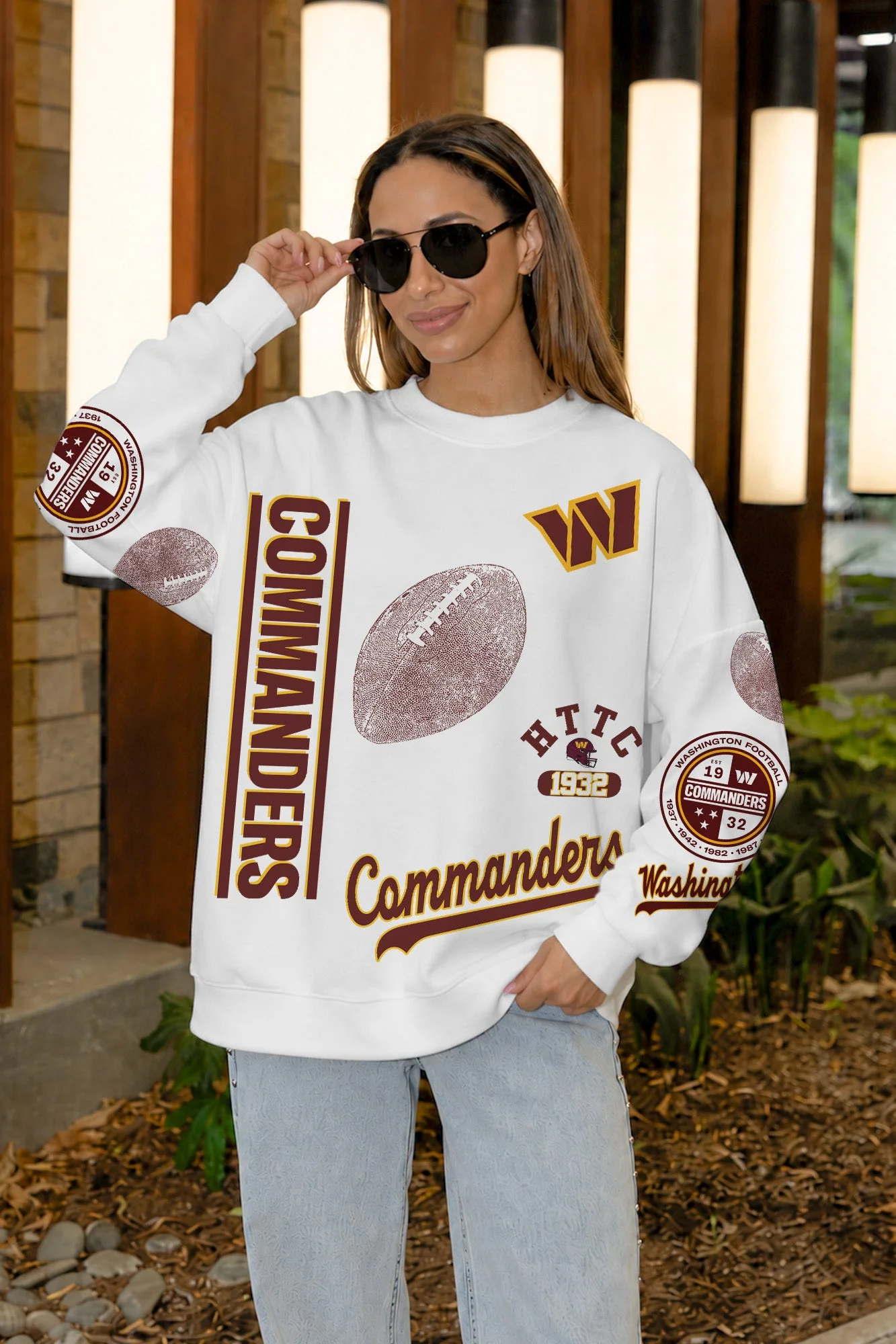 WASHINGTON COMMANDERS PRIME TIME PREMIUM CREWNECK SWEATSHIRT 2 WASHINGTON COMMANDERS PRIME TIME PREMIUM CREWNECK SWEATSHIRT