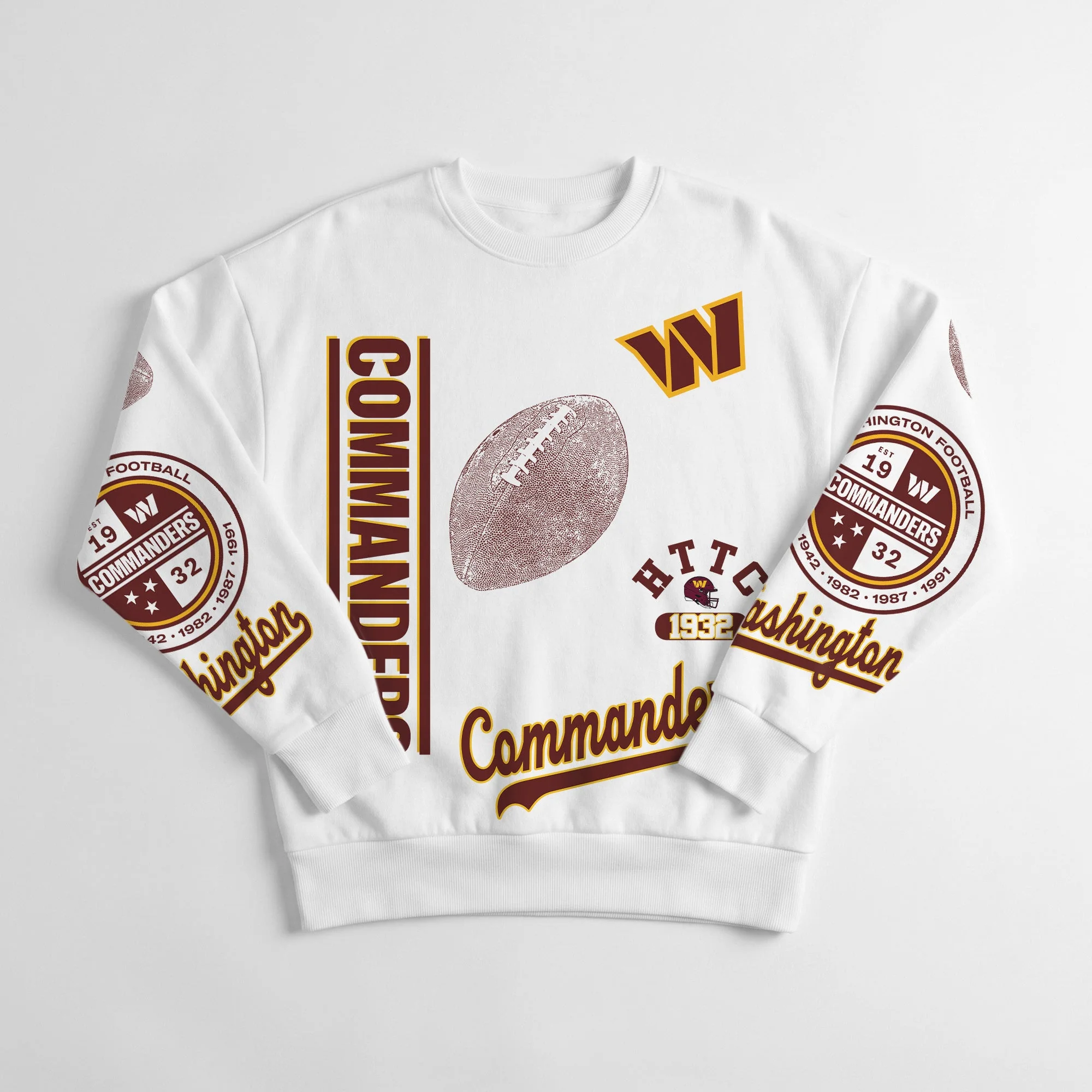 WASHINGTON COMMANDERS PRIME TIME PREMIUM CREWNECK SWEATSHIRT 9 WASHINGTON COMMANDERS PRIME TIME PREMIUM CREWNECK SWEATSHIRT