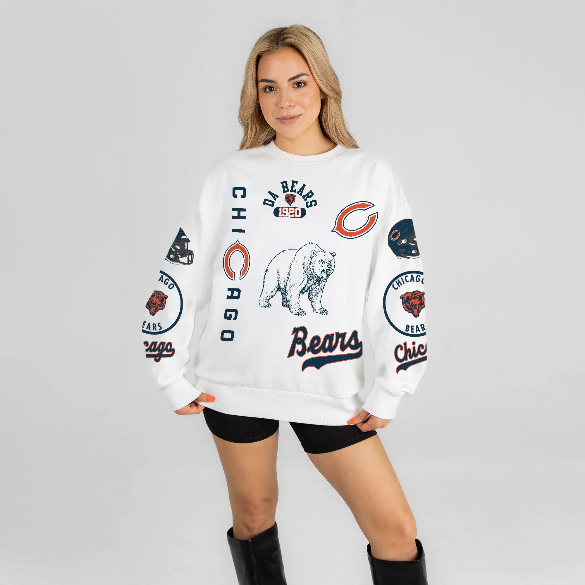 CHICAGO BEARS PRIME TIME PREMIUM CREWNECK SWEATSHIRT 8 CHICAGO BEARS PRIME TIME PREMIUM CREWNECK SWEATSHIRT