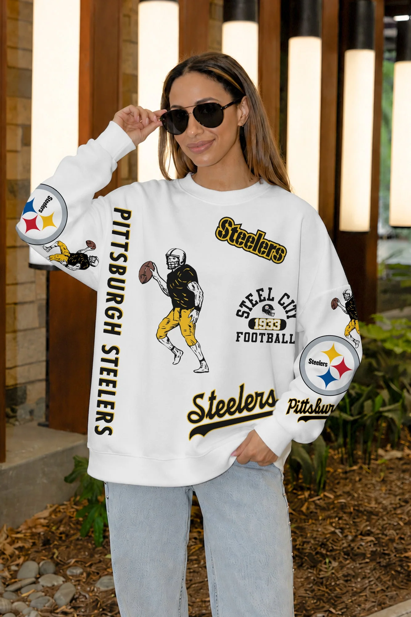PITTSBURGH STEELERS PRIME TIME PREMIUM CREWNECK SWEATSHIRT