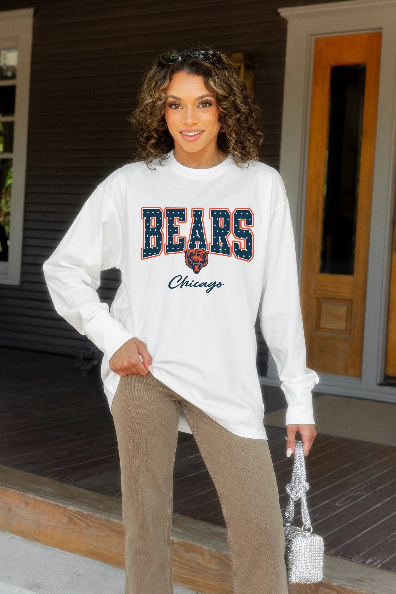 CHICAGO BEARS SWEET SPOT OVERSIZED LONG SLEEVE TEE