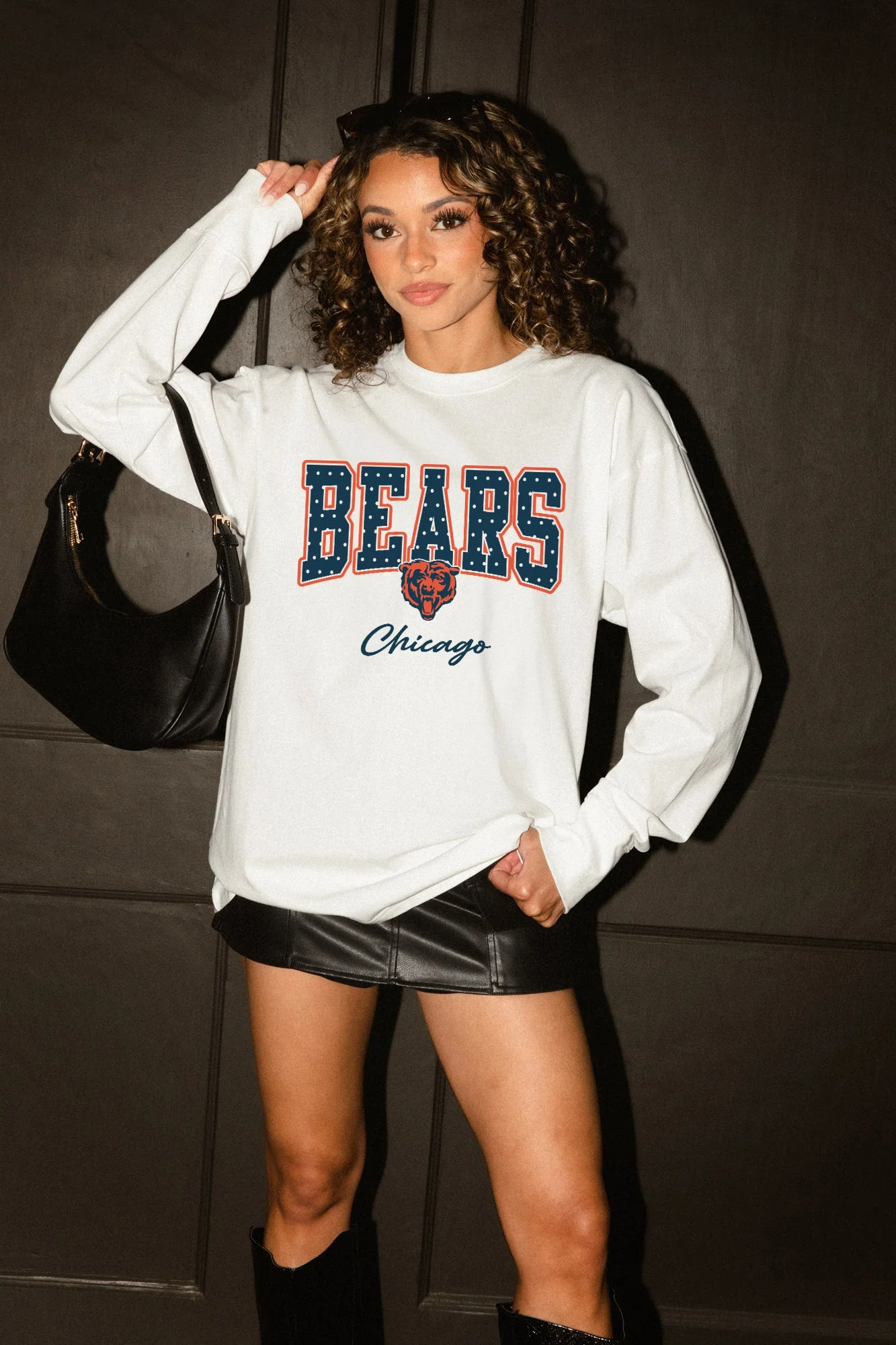 CHICAGO BEARS SWEET SPOT OVERSIZED LONG SLEEVE TEE