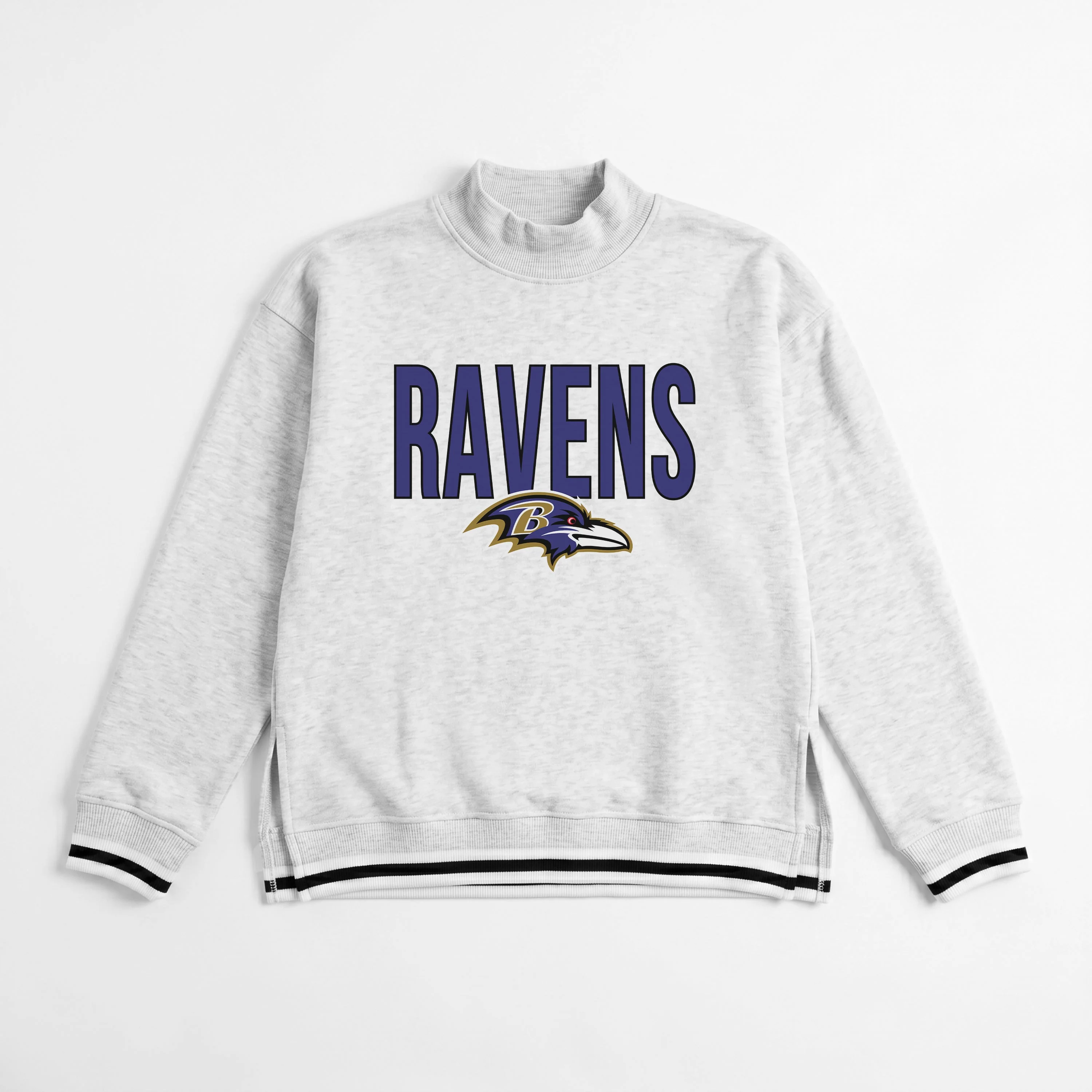 BALTIMORE RAVENS RALLY POINT CONTRAST MOCKNECK PULLOVER 9 BALTIMORE RAVENS RALLY POINT CONTRAST MOCKNECK PULLOVER