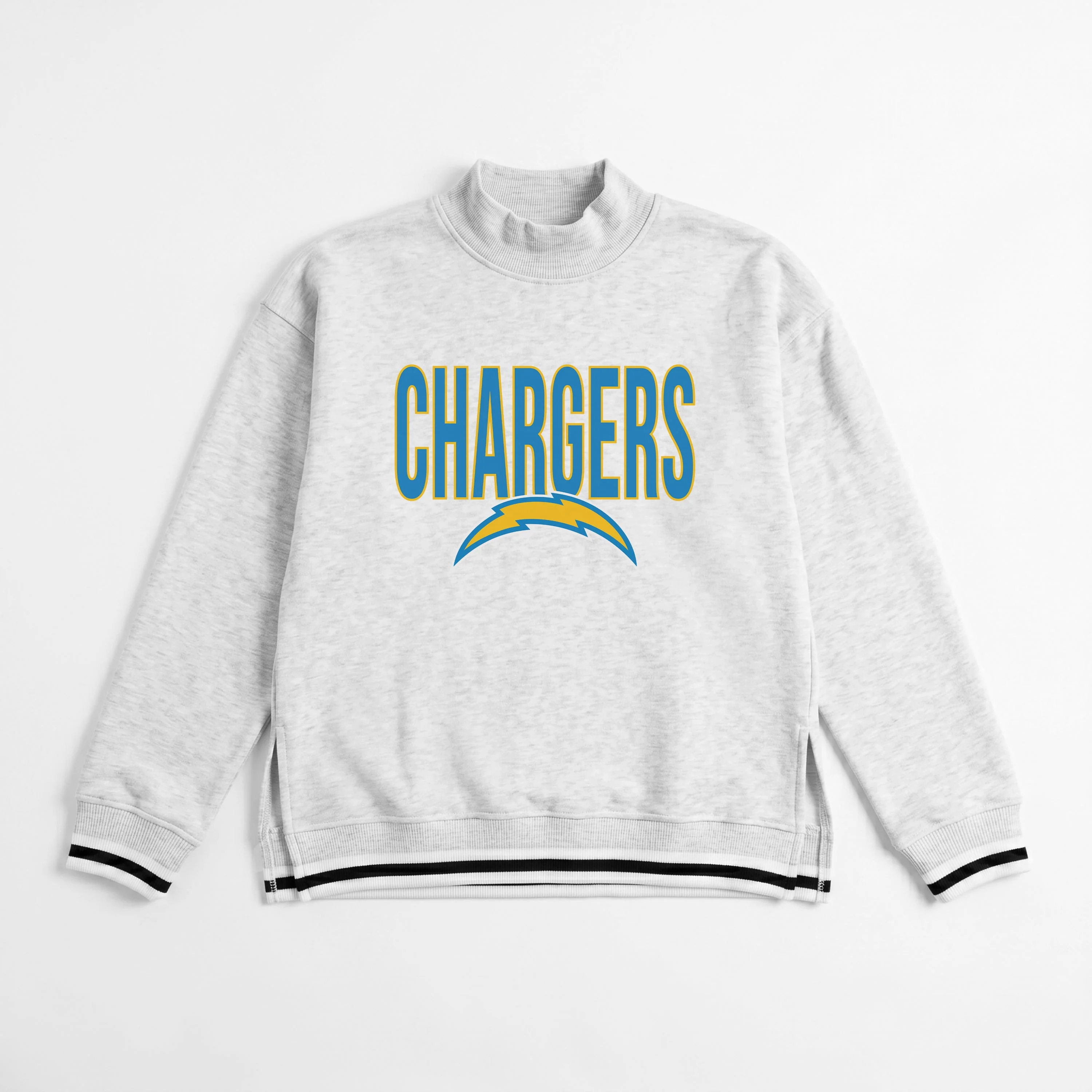 LOS ANGELES CHARGERS RALLY POINT CONTRAST MOCKNECK PULLOVER 9 LOS ANGELES CHARGERS RALLY POINT CONTRAST MOCKNECK PULLOVER