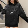 PHILADELPHIA EAGLES SUNDAY LIGHTS RHINESTONE HOODIE 21 PHILADELPHIA EAGLES SUNDAY LIGHTS RHINESTONE HOODIE