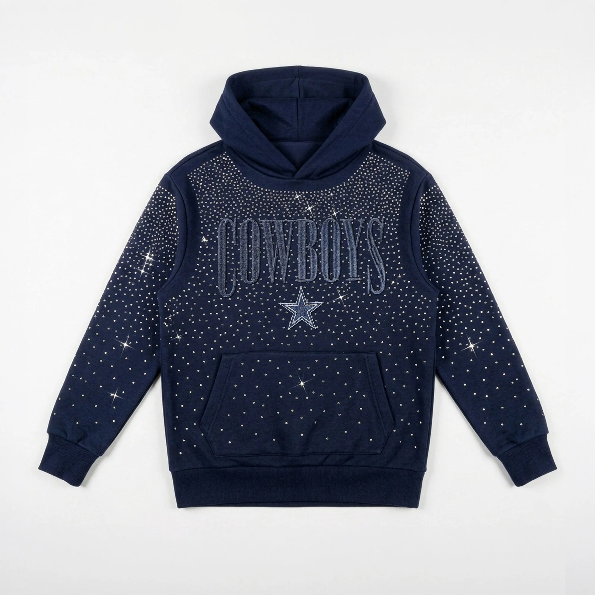 DALLAS COWBOYS SUNDAY LIGHTS RHINESTONE HOODIE 10 DALLAS COWBOYS SUNDAY LIGHTS RHINESTONE HOODIE