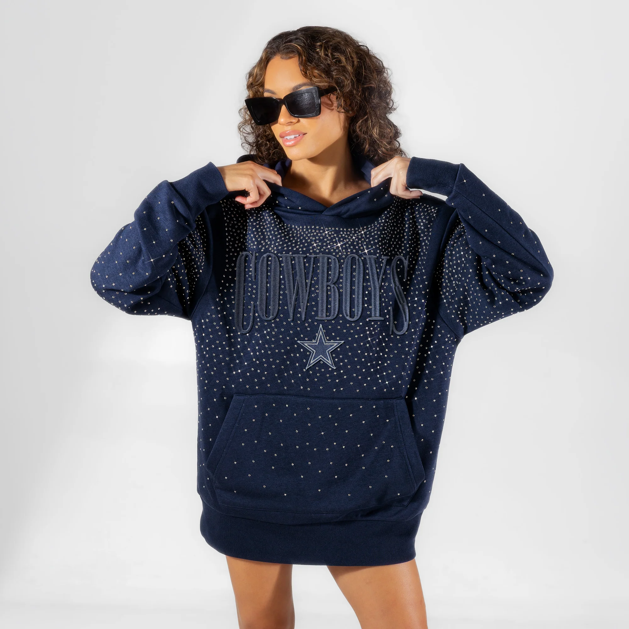 DALLAS COWBOYS SUNDAY LIGHTS RHINESTONE HOODIE 5 DALLAS COWBOYS SUNDAY LIGHTS RHINESTONE HOODIE