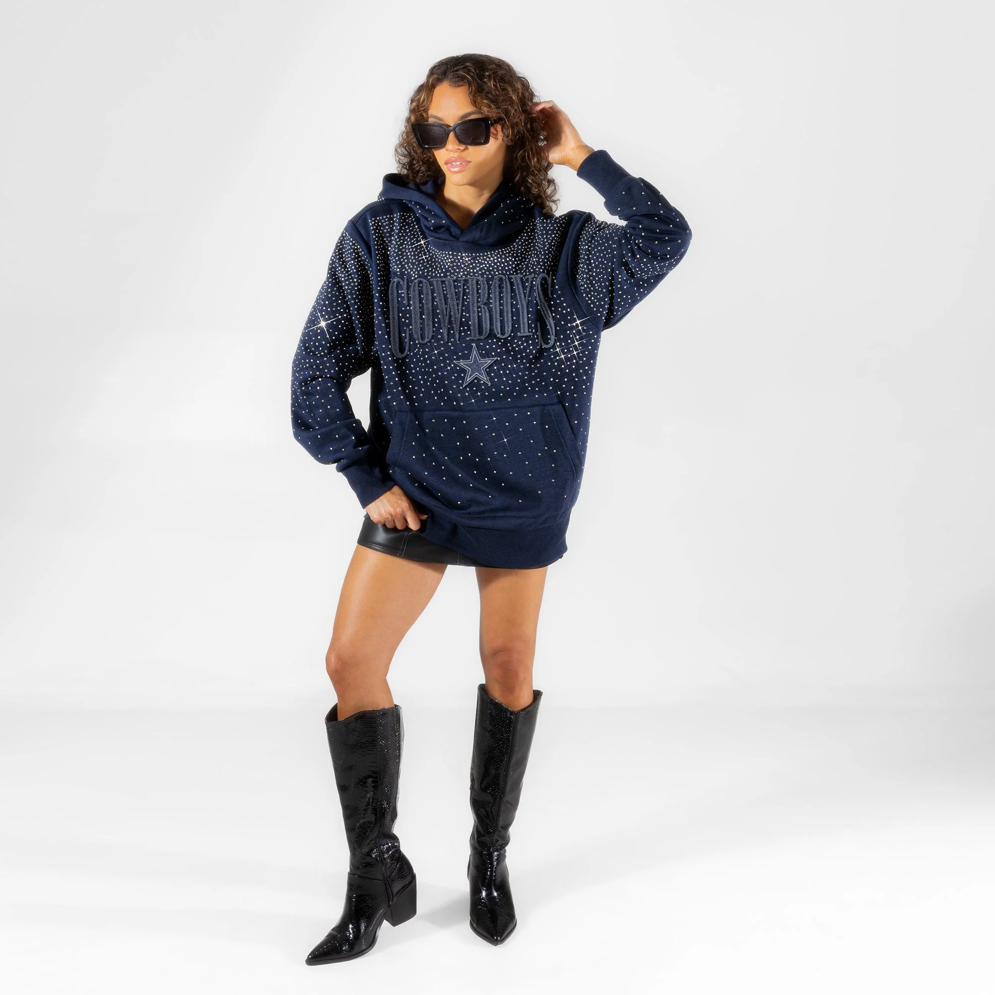 DALLAS COWBOYS SUNDAY LIGHTS RHINESTONE HOODIE 7 DALLAS COWBOYS SUNDAY LIGHTS RHINESTONE HOODIE
