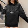 BALTIMORE RAVENS SUNDAY LIGHTS RHINESTONE HOODIE 25 BALTIMORE RAVENS SUNDAY LIGHTS RHINESTONE HOODIE
