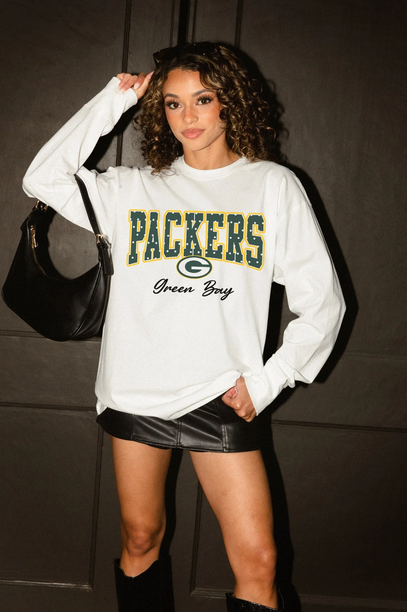 GREEN BAY PACKERS SWEET SPOT OVERSIZED LONG SLEEVE TEE