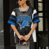 DETROIT LIONS AMPED UP RHINESTONE FASHION TOP
