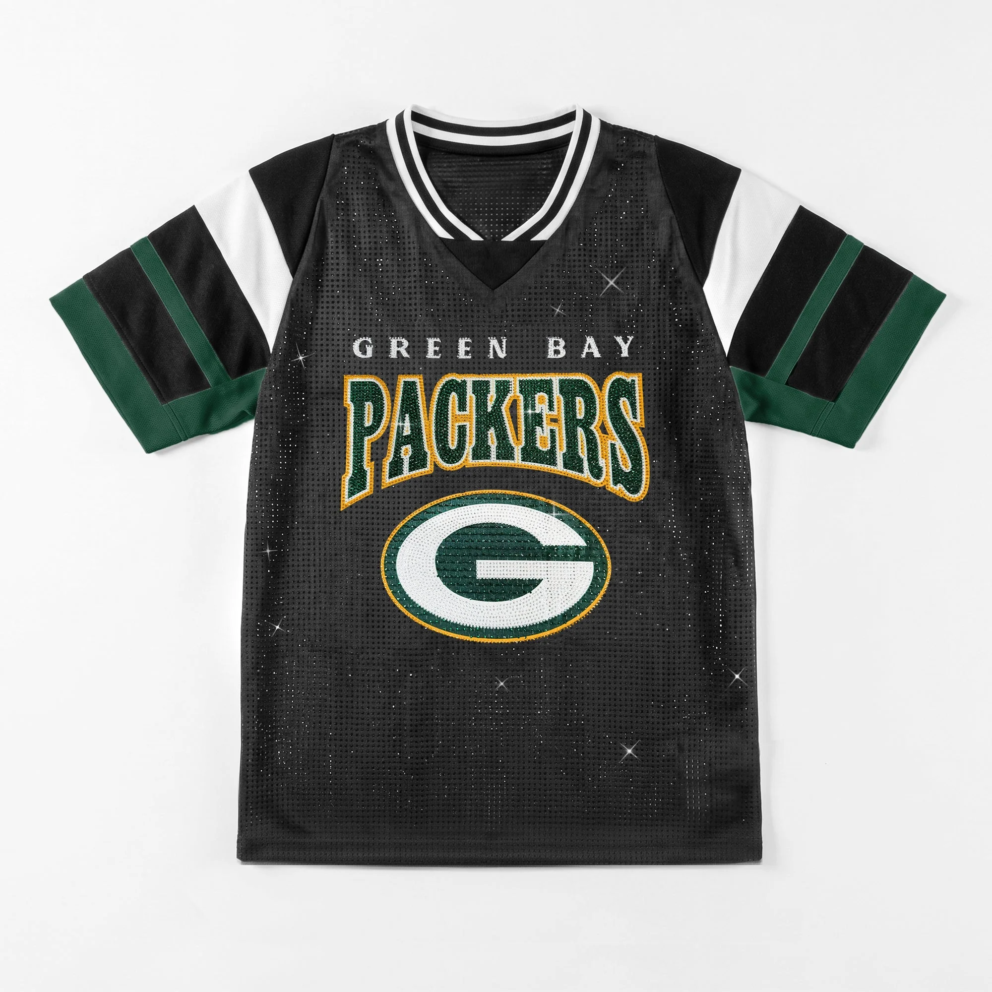 GREEN BAY PACKERS AMPED UP RHINESTONE FASHION TOP 10 GREEN BAY PACKERS AMPED UP RHINESTONE FASHION TOP