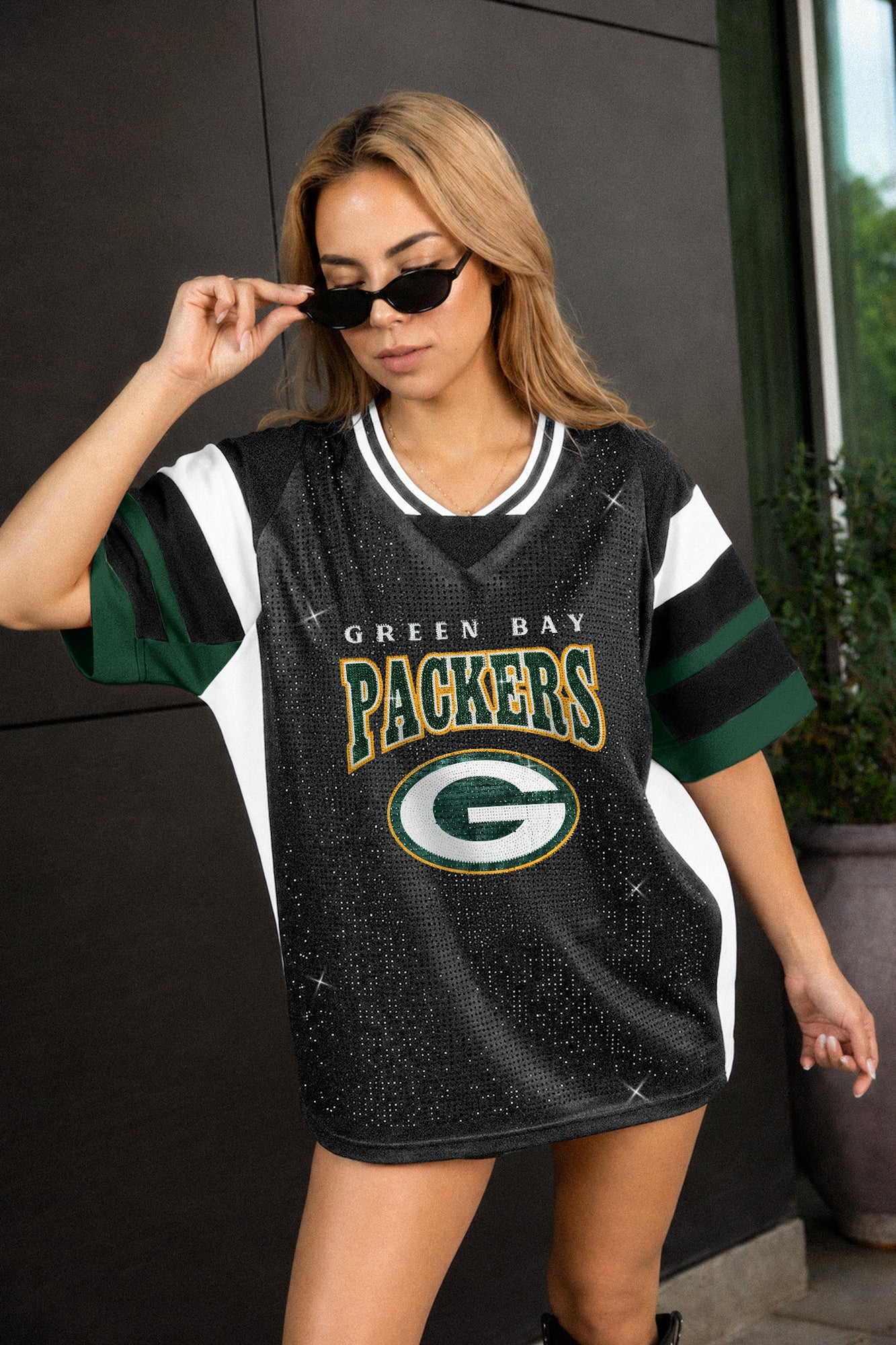 GREEN BAY PACKERS AMPED UP RHINESTONE FASHION TOP 4 GREEN BAY PACKERS AMPED UP RHINESTONE FASHION TOP