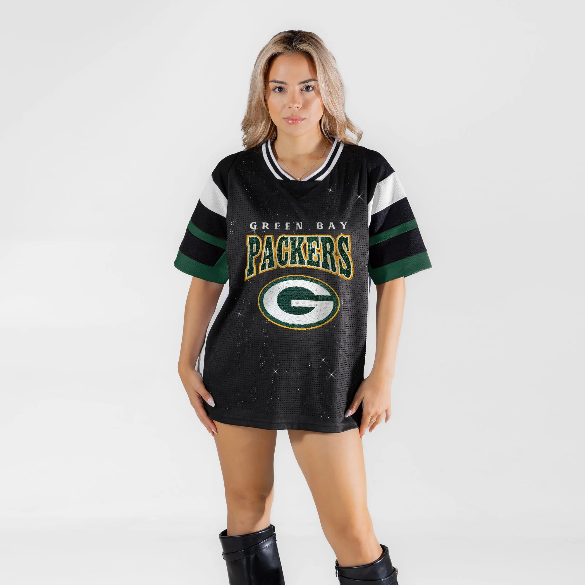 GREEN BAY PACKERS AMPED UP RHINESTONE FASHION TOP 5 GREEN BAY PACKERS AMPED UP RHINESTONE FASHION TOP