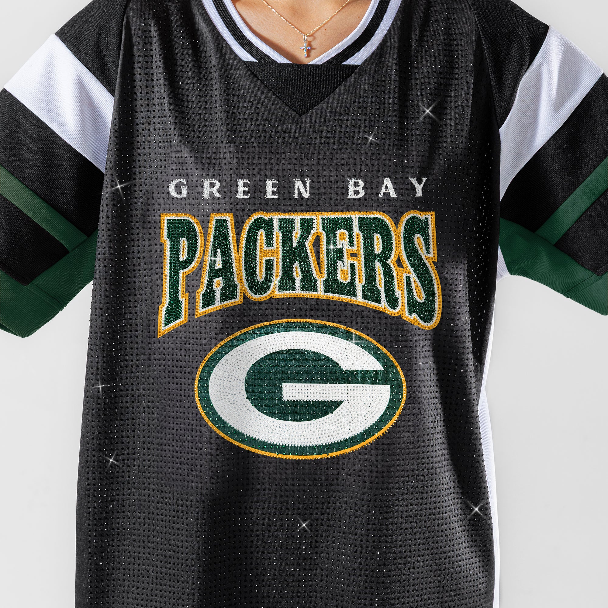 GREEN BAY PACKERS AMPED UP RHINESTONE FASHION TOP 7 GREEN BAY PACKERS AMPED UP RHINESTONE FASHION TOP