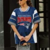 NEW ENGLAND PATRIOTS AMPED UP RHINESTONE FASHION TOP
