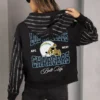 LOS ANGELES CHARGERS EYES ON THE PRIZE RHINESTUD STRIPE ZIP HOODIE 20 LOS ANGELES CHARGERS EYES ON THE PRIZE RHINESTUD STRIPE ZIP HOODIE