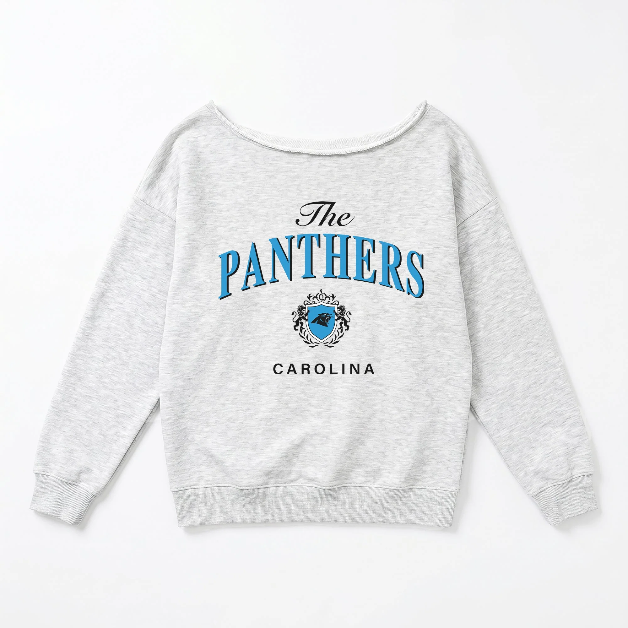 CAROLINA PANTHERS OFFSIDES ENERGY RELAXED OFF-SHOULDER TOP 9 CAROLINA PANTHERS OFFSIDES ENERGY RELAXED OFF-SHOULDER TOP