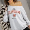 CLEVELAND BROWNS OFFSIDES ENERGY RELAXED OFF-SHOULDER TOP 19 CLEVELAND BROWNS OFFSIDES ENERGY RELAXED OFF-SHOULDER TOP