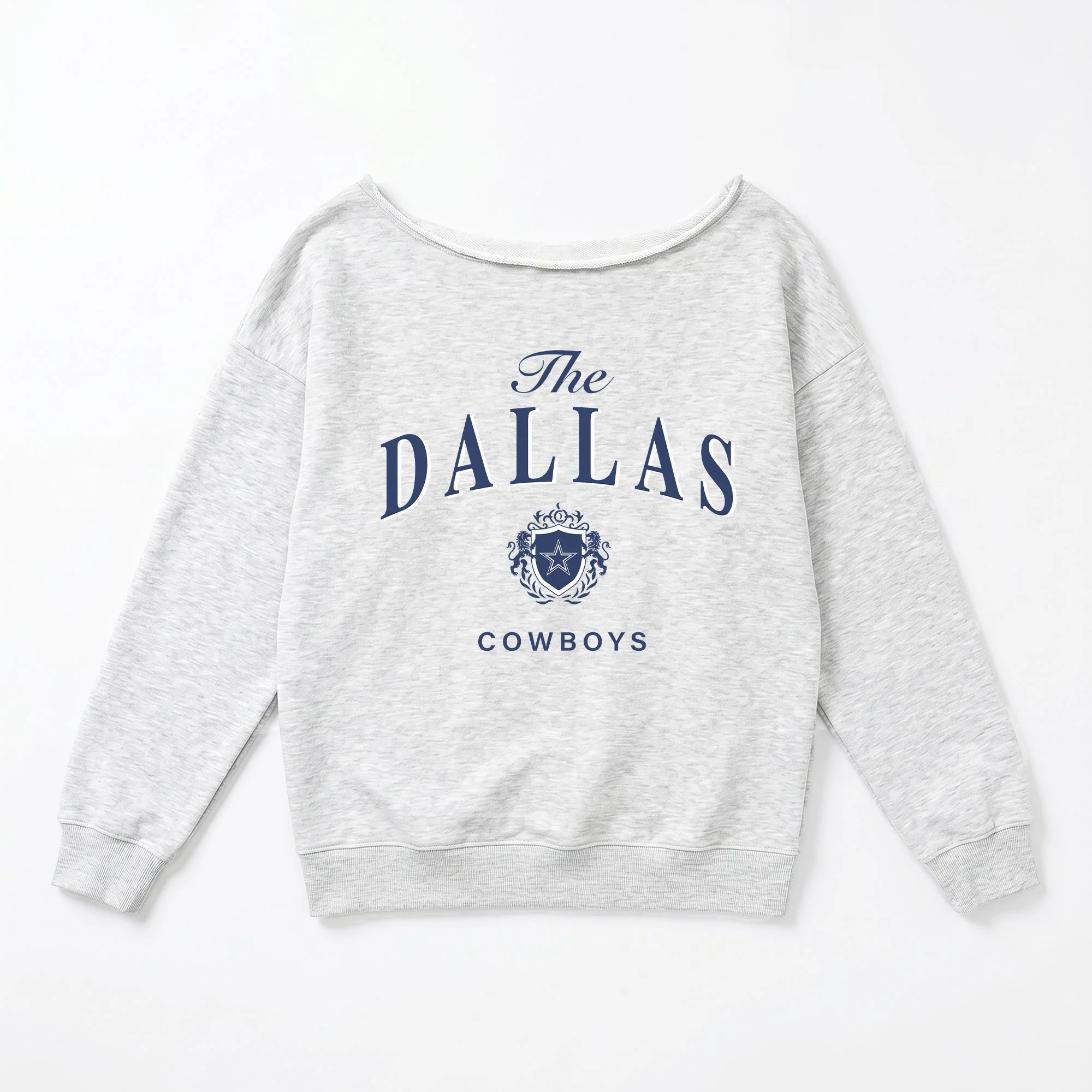 DALLAS COWBOYS OFFSIDES ENERGY RELAXED OFF-SHOULDER TOP 9 DALLAS COWBOYS OFFSIDES ENERGY RELAXED OFF-SHOULDER TOP